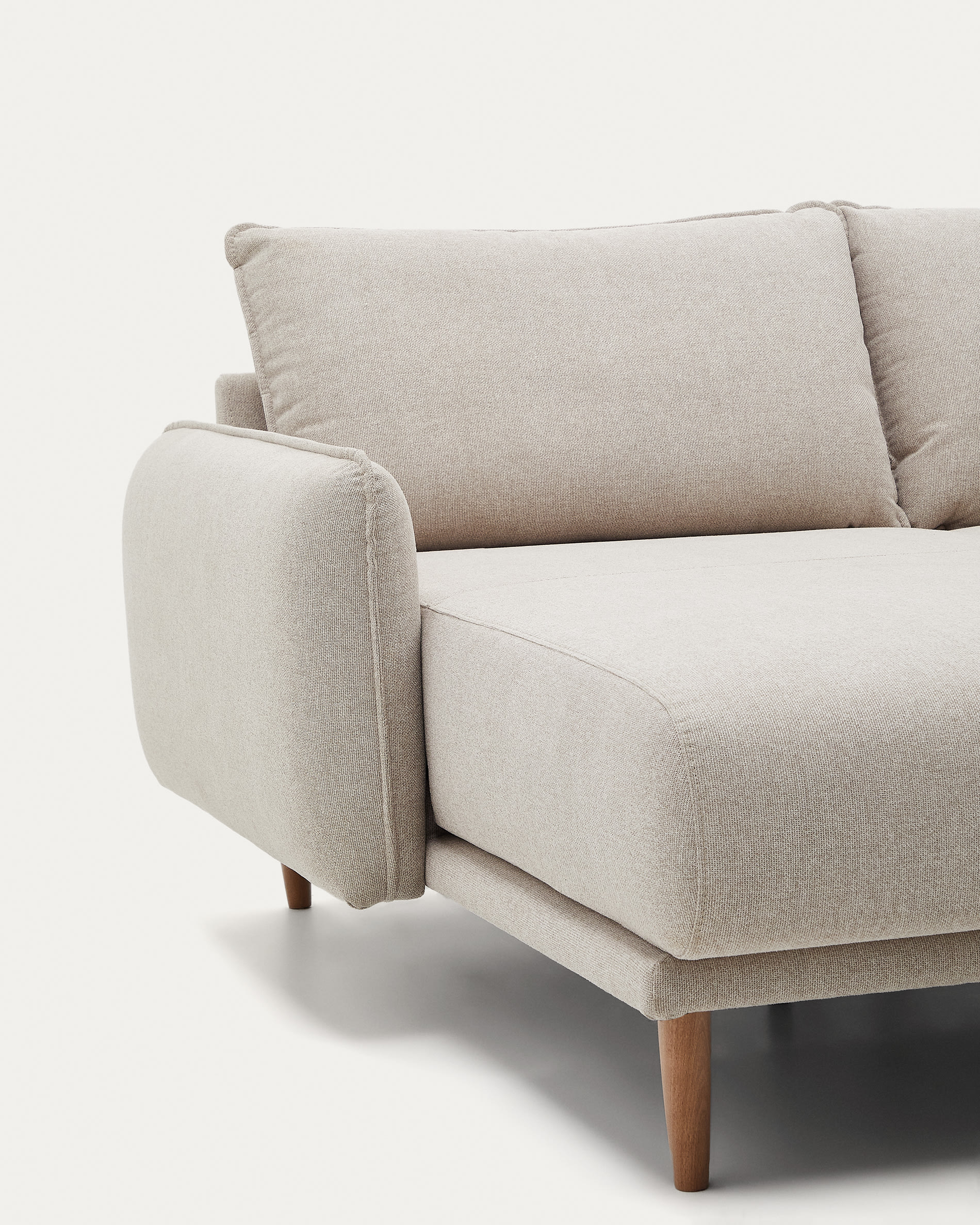 Carlota 3-seater sofa with left / right chaise longue in beige, 262 cm FSC Mix Credit