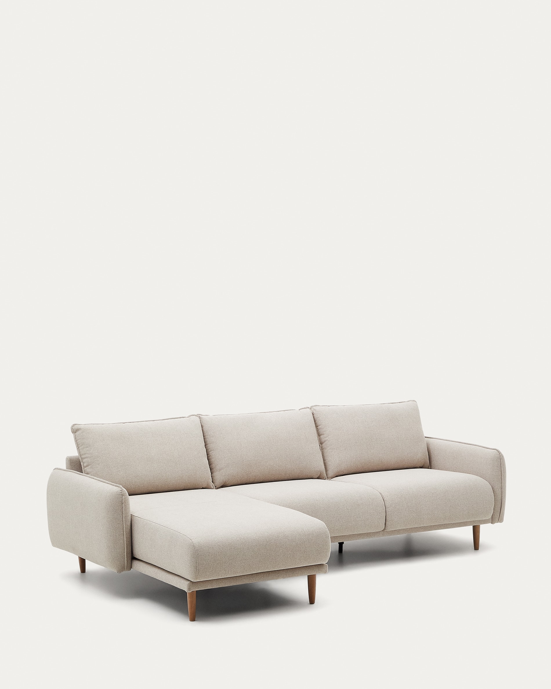 Carlota 3-seater sofa with left / right chaise longue in beige, 262 cm FSC Mix Credit