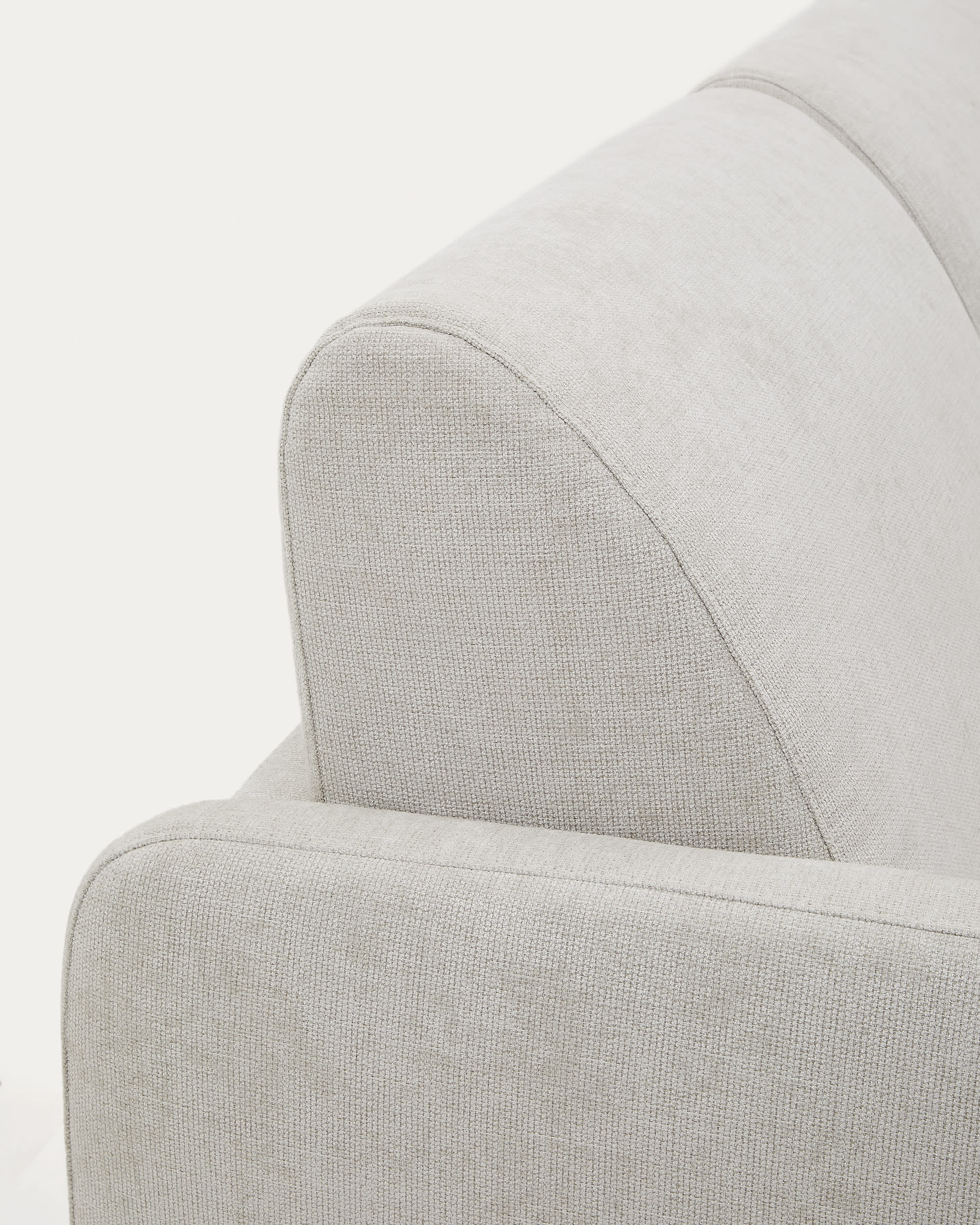 Nuala 3-seater sofa bed in pearl-coloured chenille 204cm