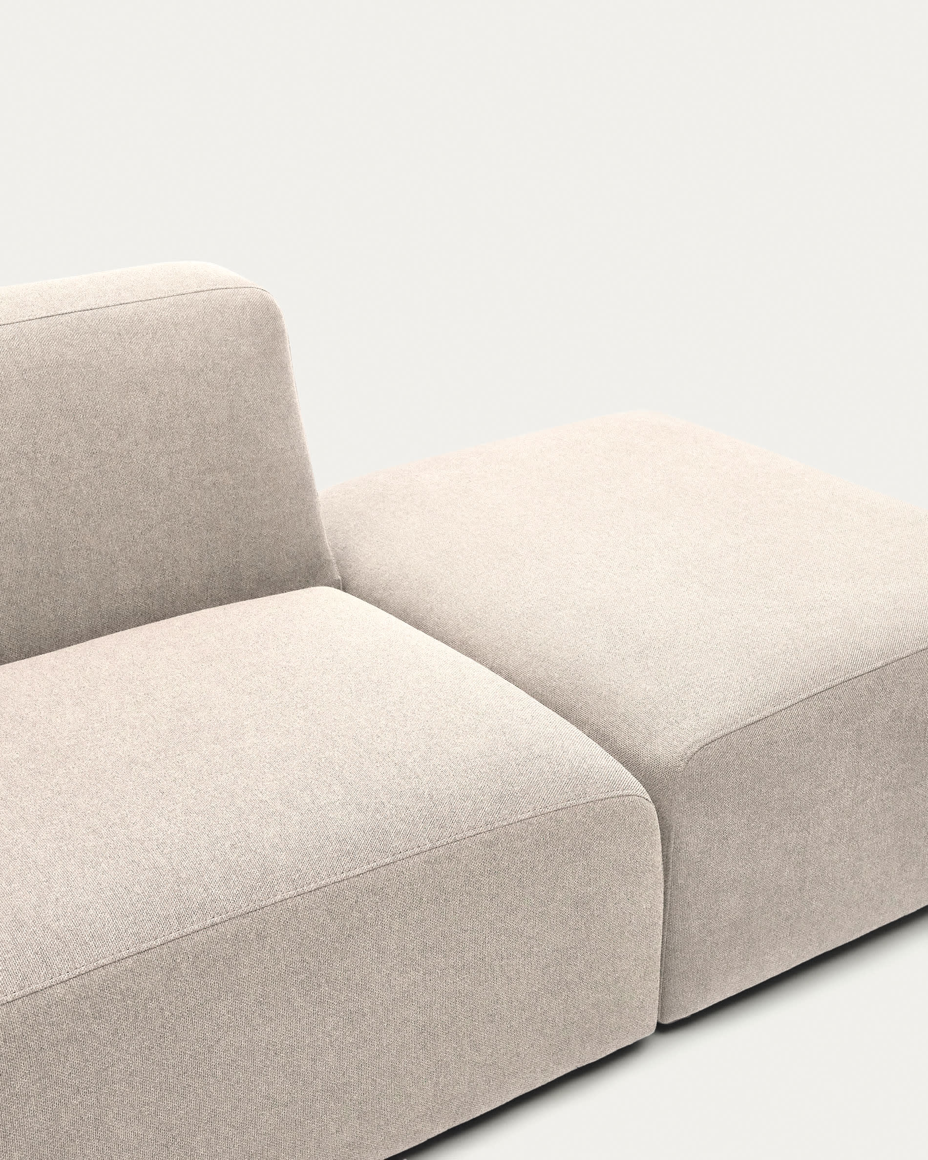 Neom 1 seater modular sofa with back module in beige, 169 cm FSC Mix Credit