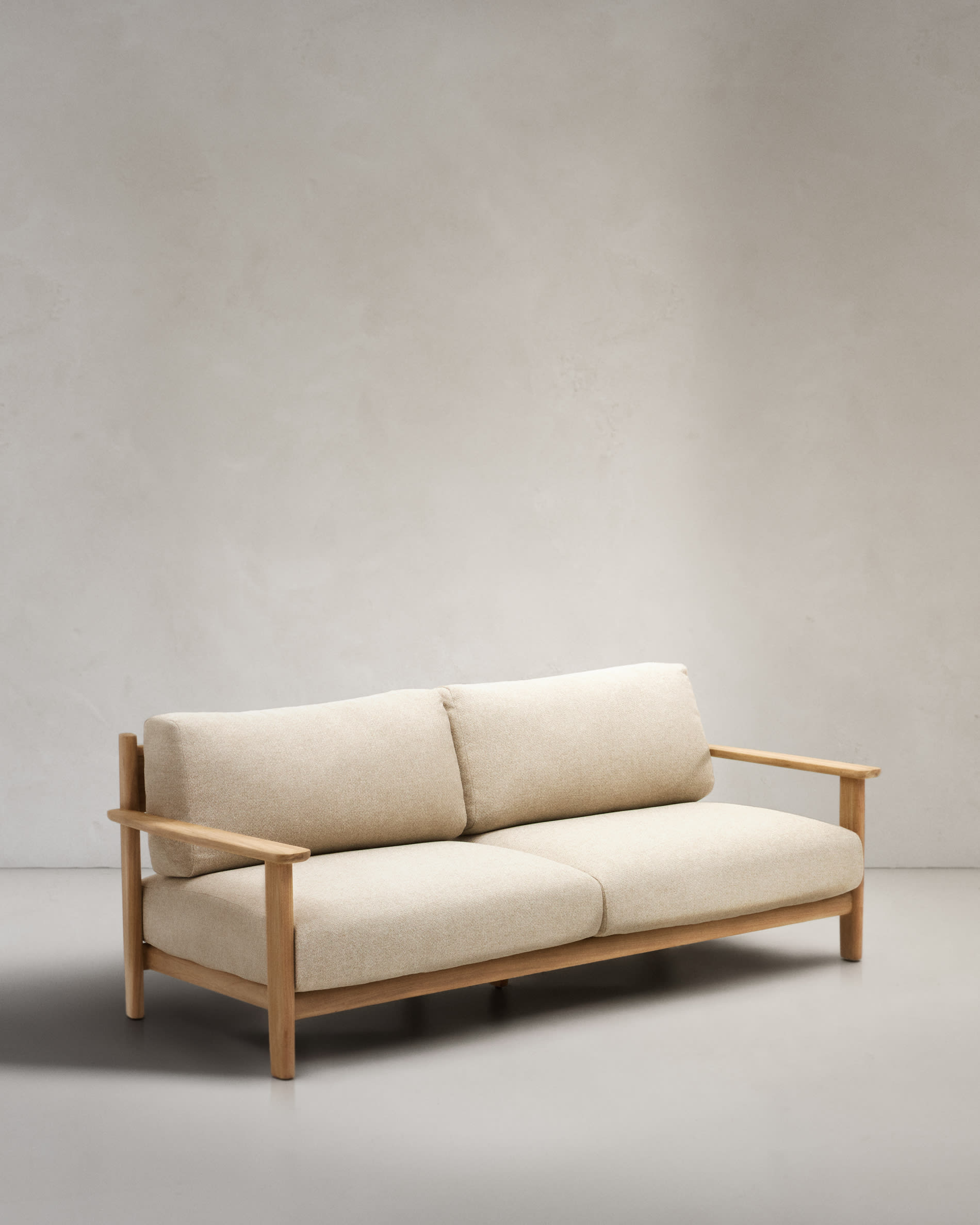 Wood frame sofa with loose cushions hotsell