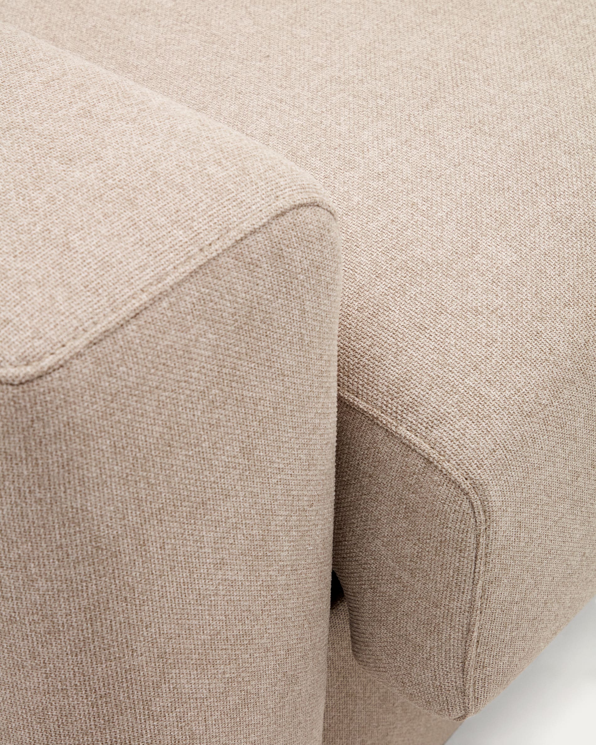 Anley beige 4-seater sofa bed with solid beech wood legs 244cm FSC Mix Credit
