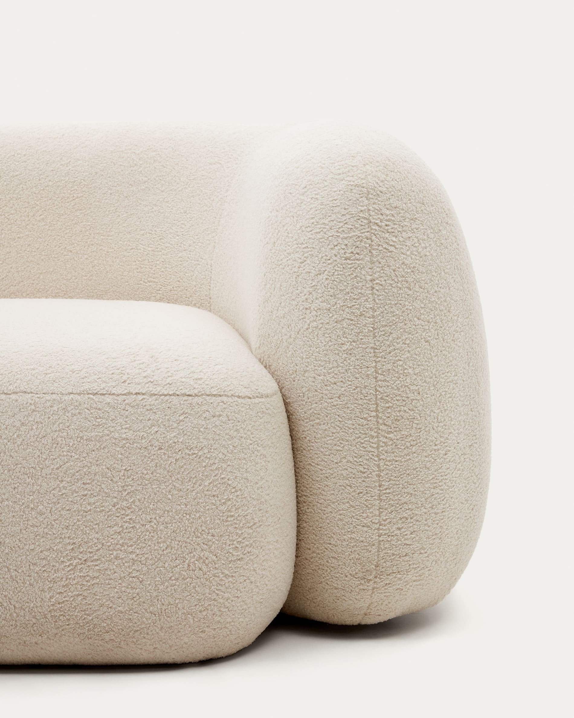 Martina ecru bouclé 3-seater sofa 246cm FSC Mix Credit