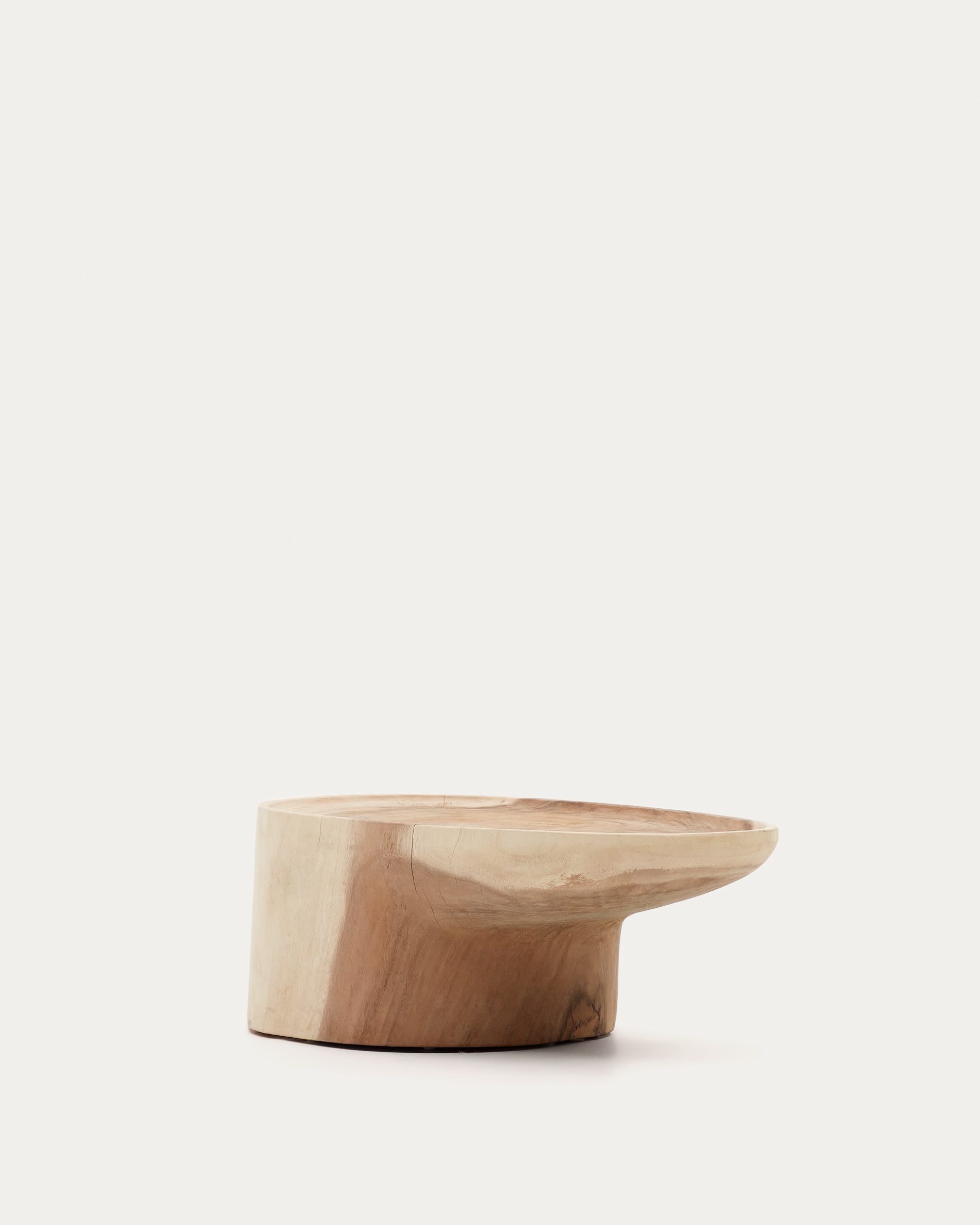 Mosi solid mungur wood coffee table with stand Ø 90 x 50 cm | Kave