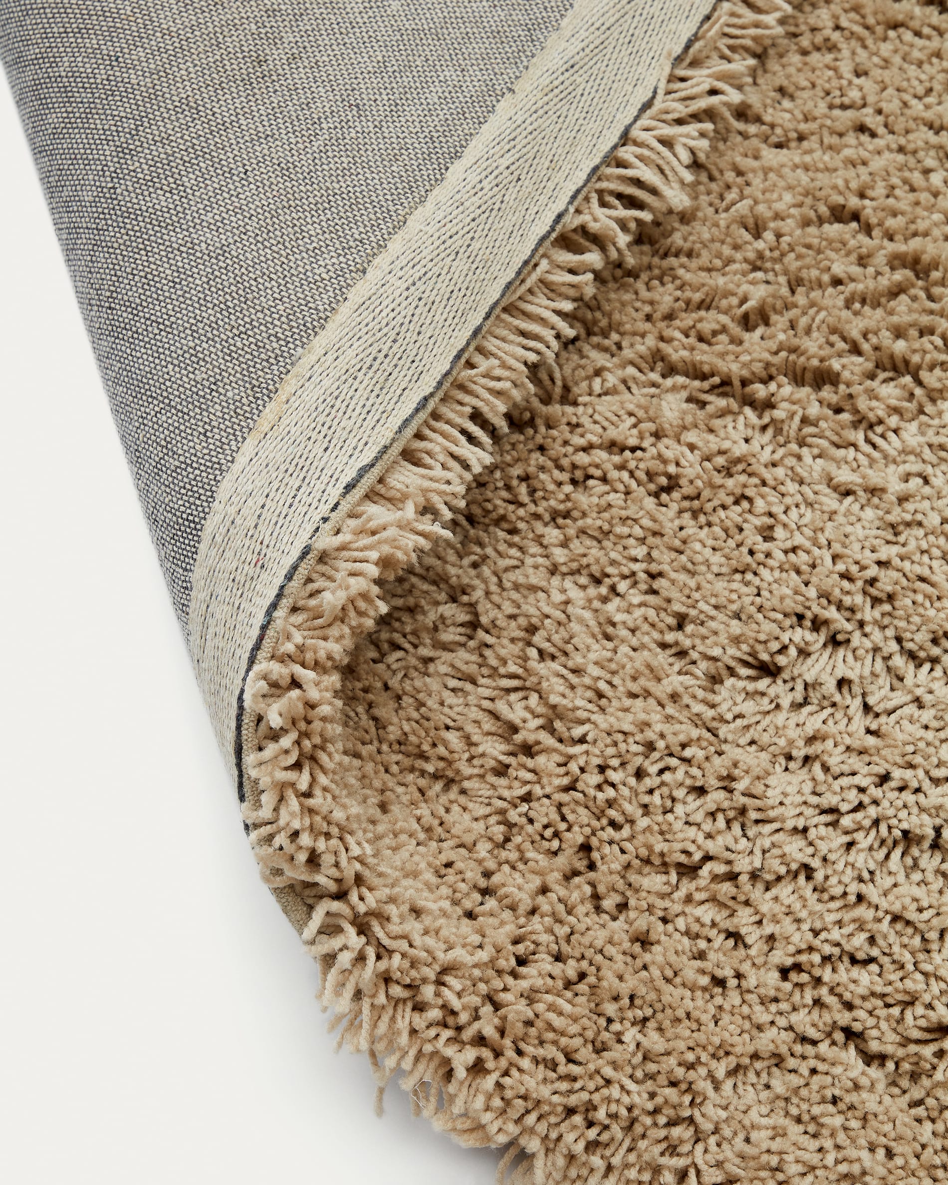 Neade rug, cotton and polyester in beige, 200 x 300 cm