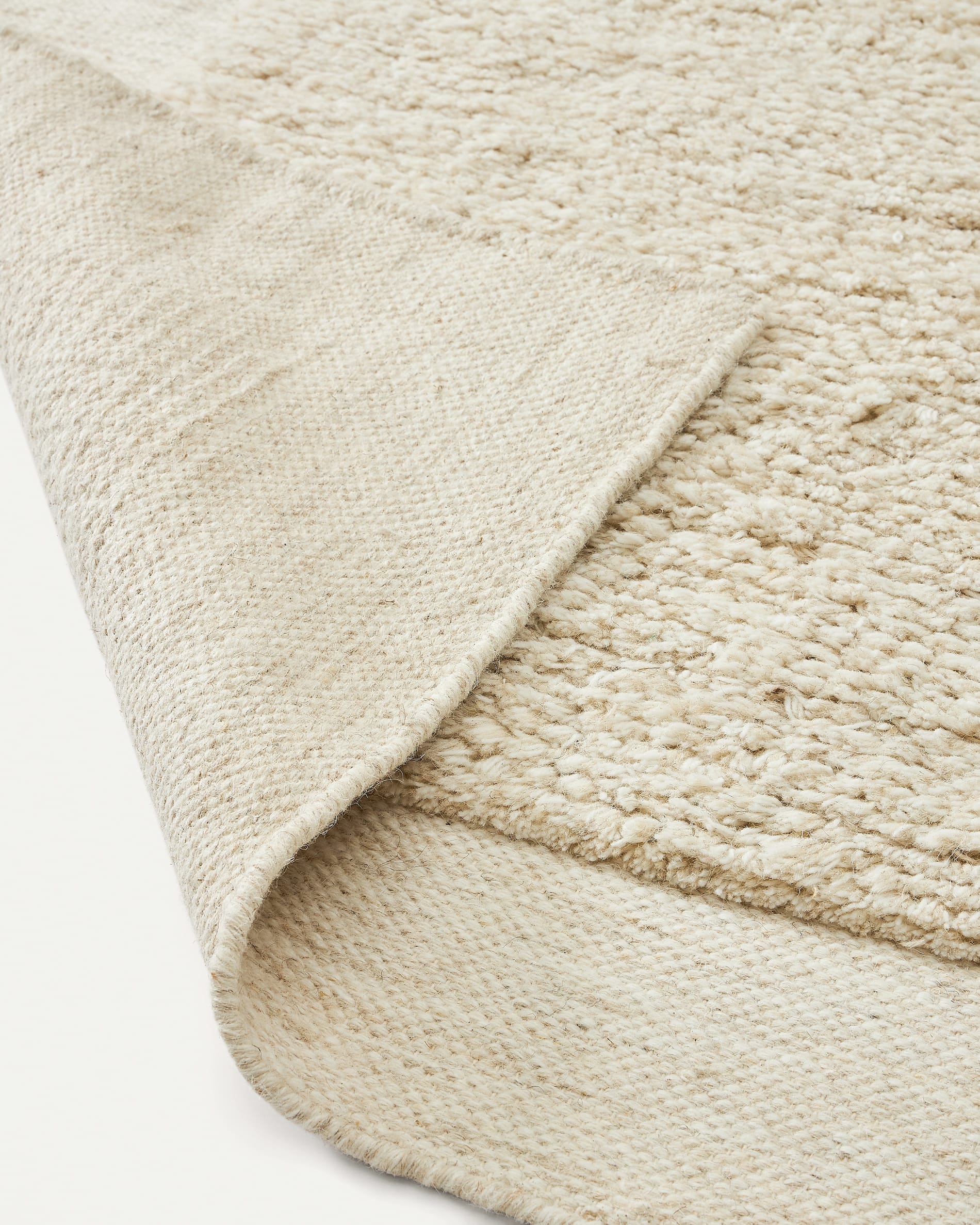 Marely white wool rug 200 x 300 cm