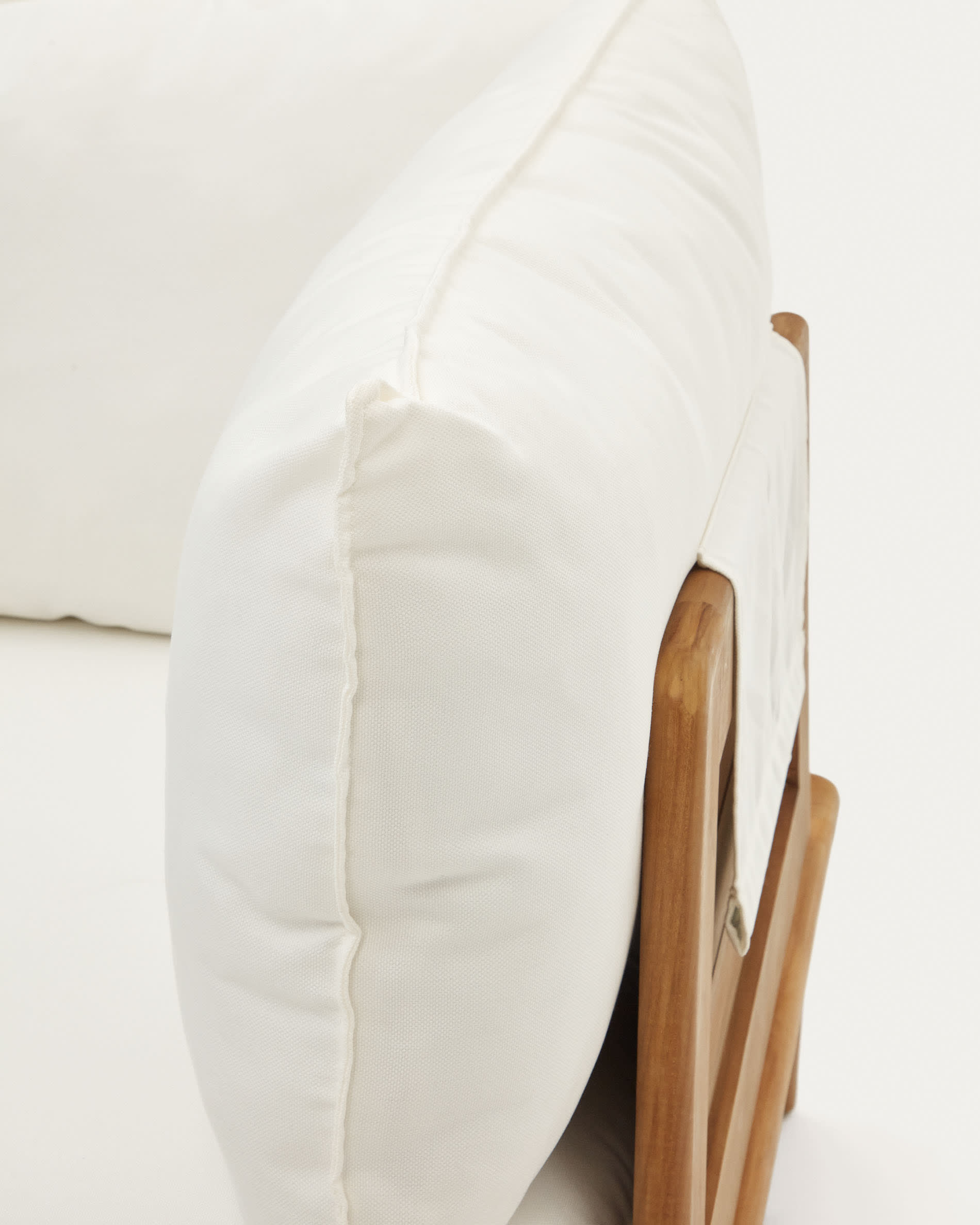Portitxol modular corner armchair in solid teak
