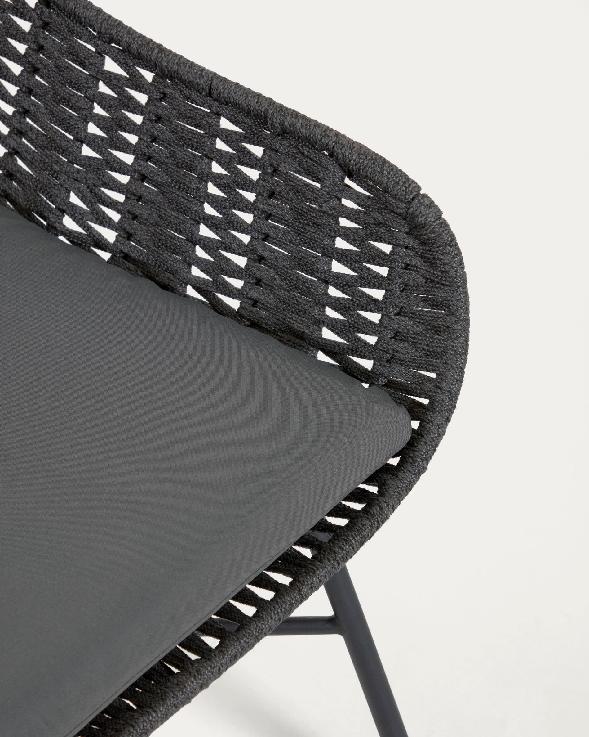 Abeli cord armchair in black