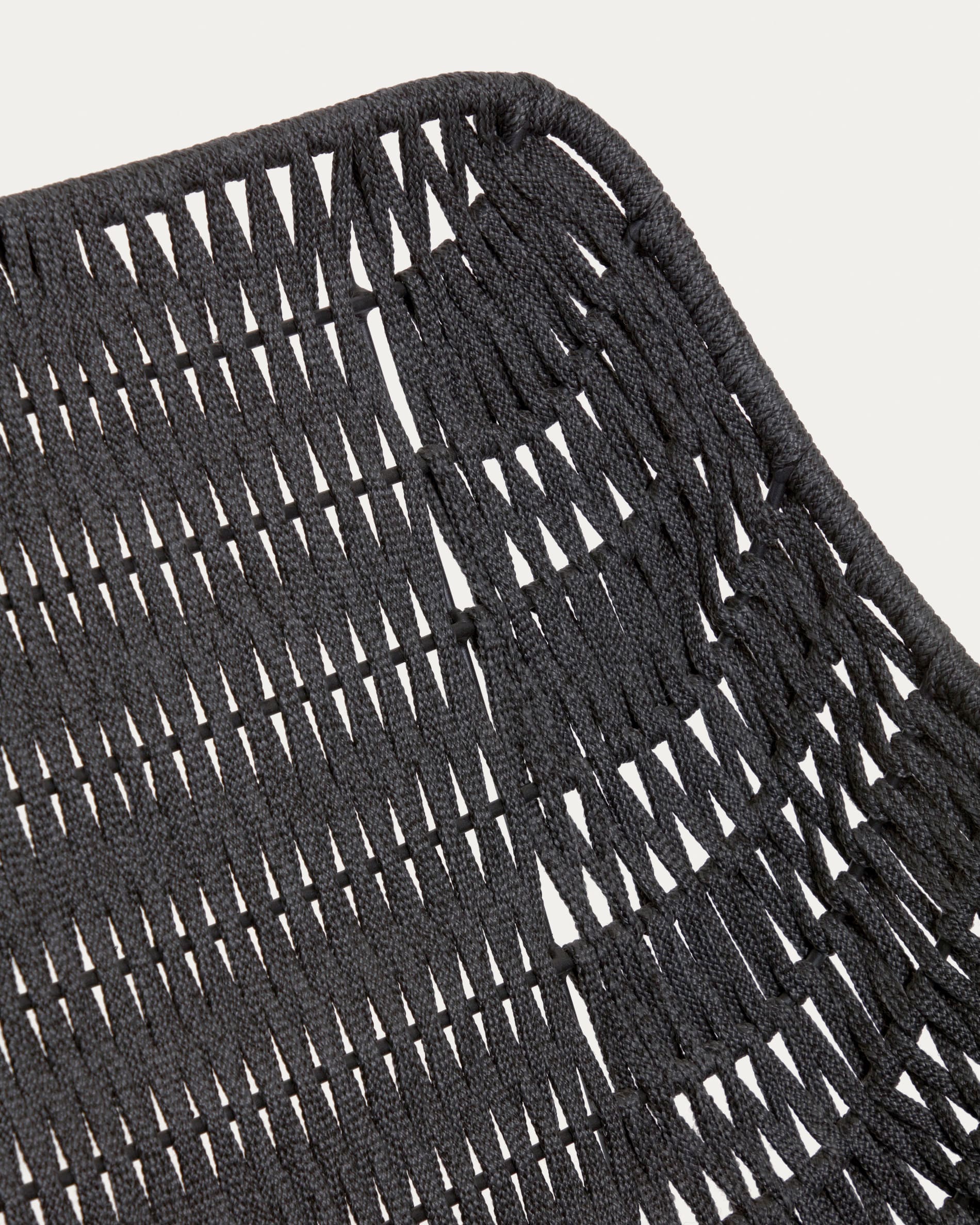Abeli cord armchair in black