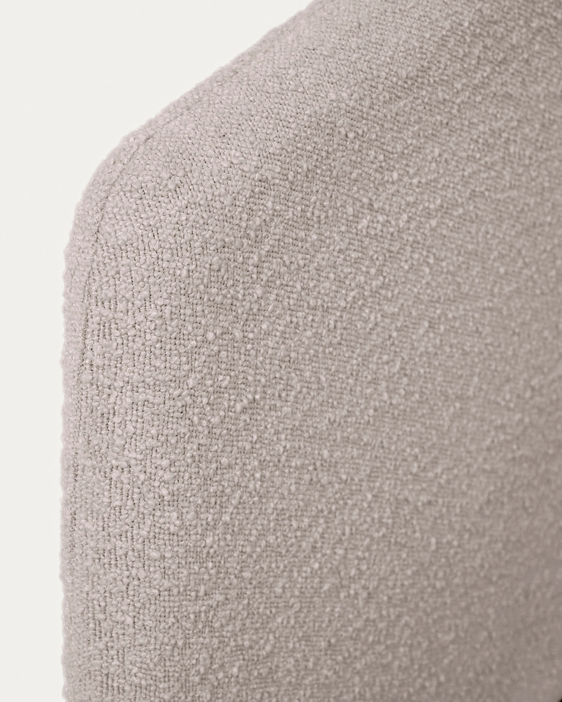 Dyla bed cover in light grey bouclé for a 160 x 200 cm mattress