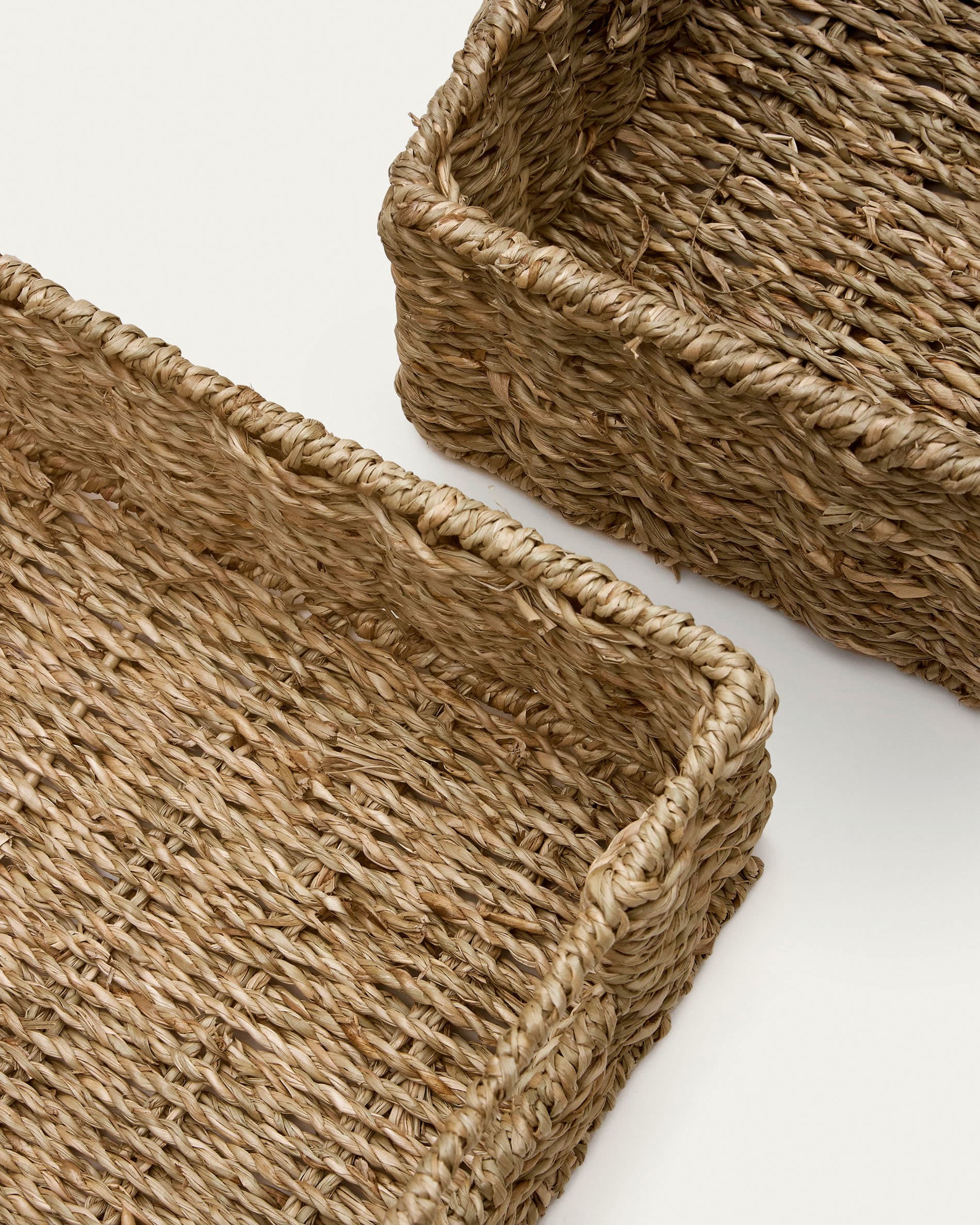 Tossa set of 2 natural fiber boxes, 28 x 20 cm / 32 x 27 cm