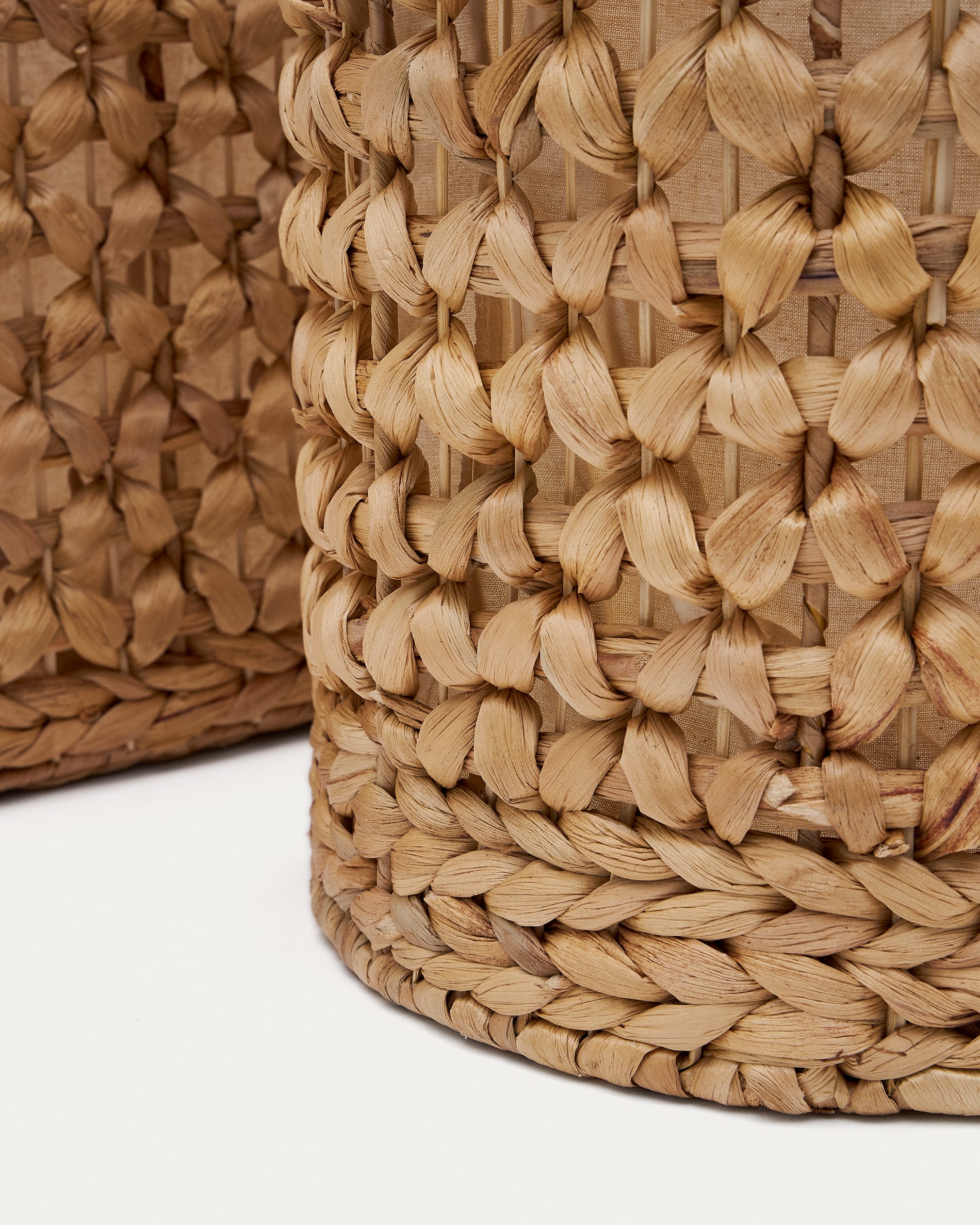 Tressa Set of 2 Natural Fibre Clothes Baskets 50cm / 60cm