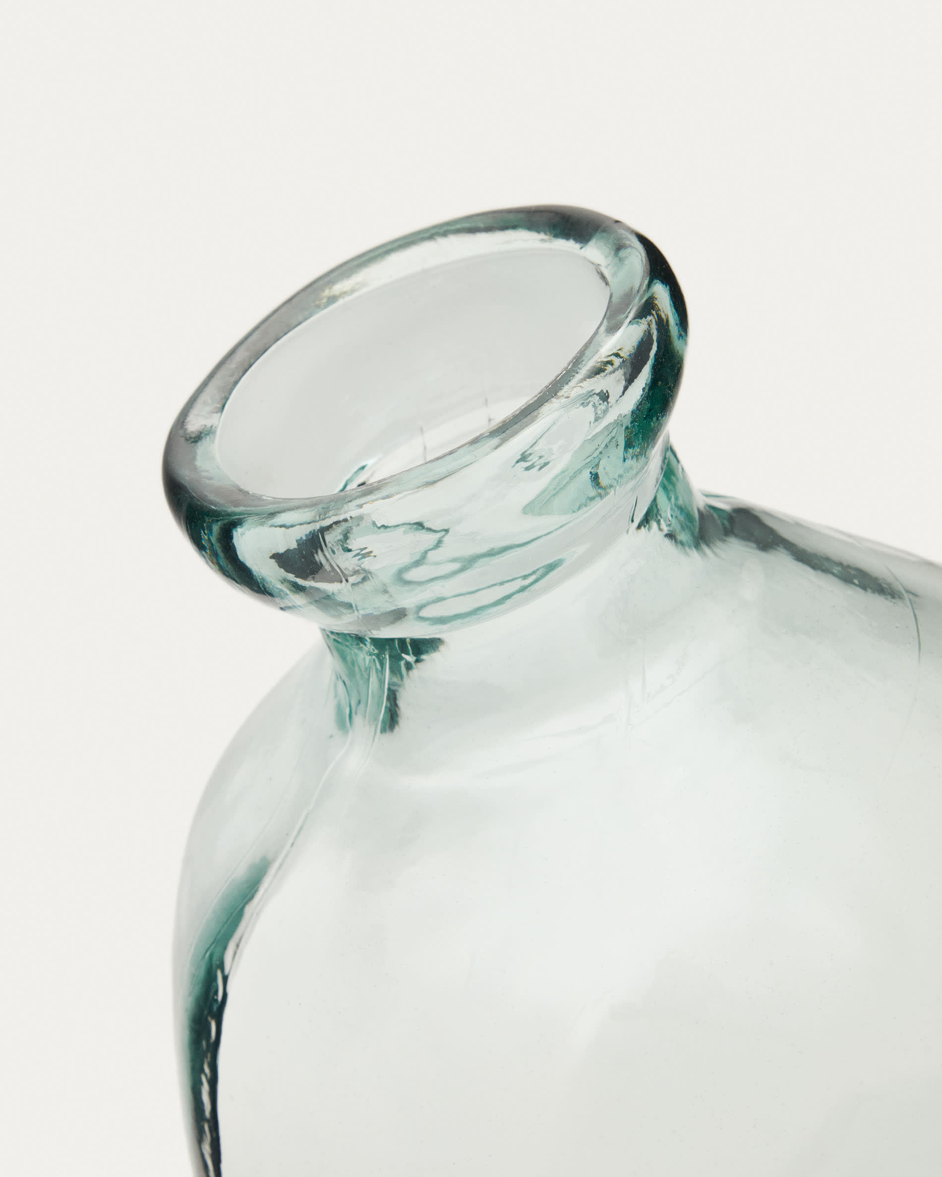 Brenna vase in 100% recycled transparent glass, 73 cm