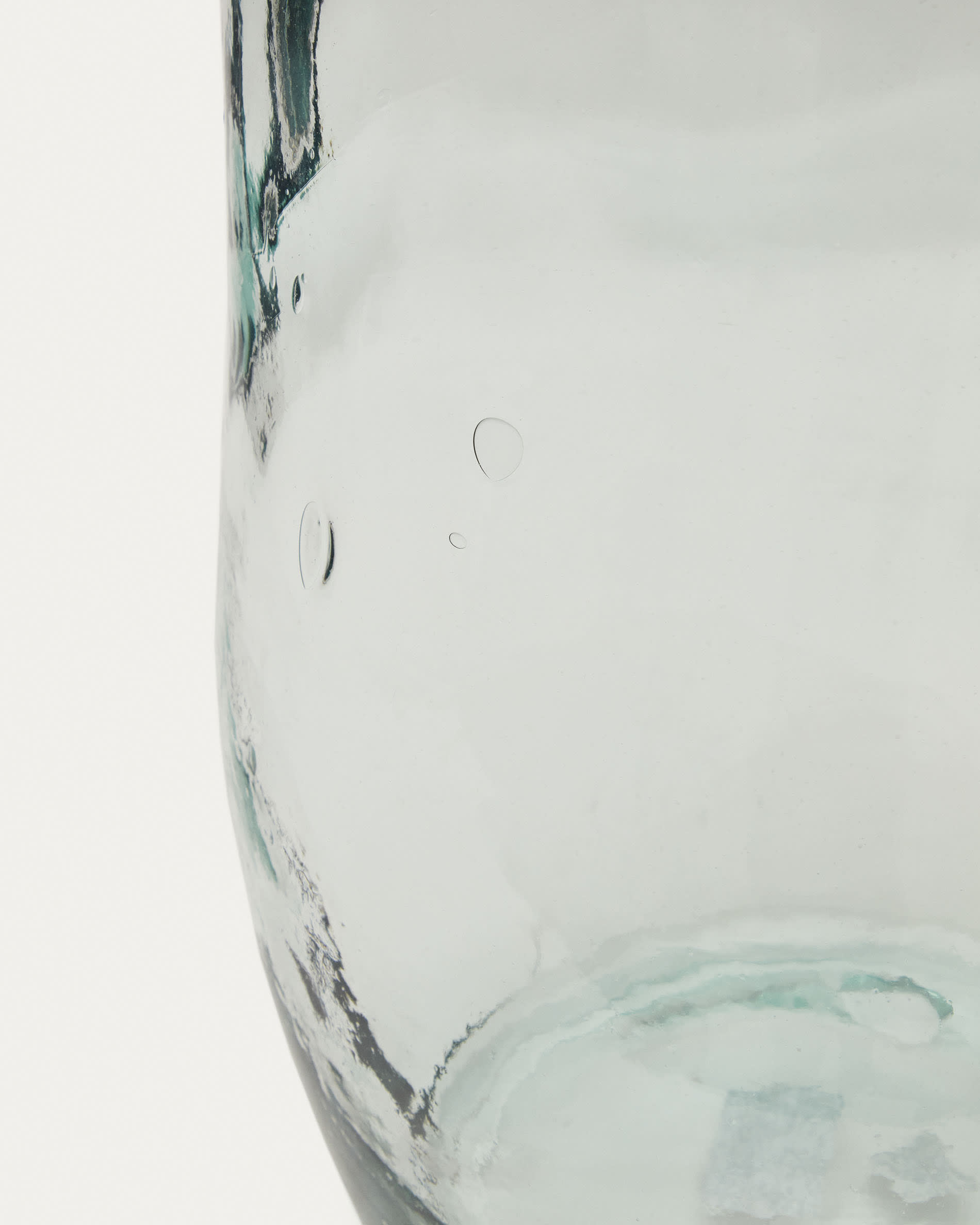 Brenna vase in 100% recycled transparent glass, 73 cm