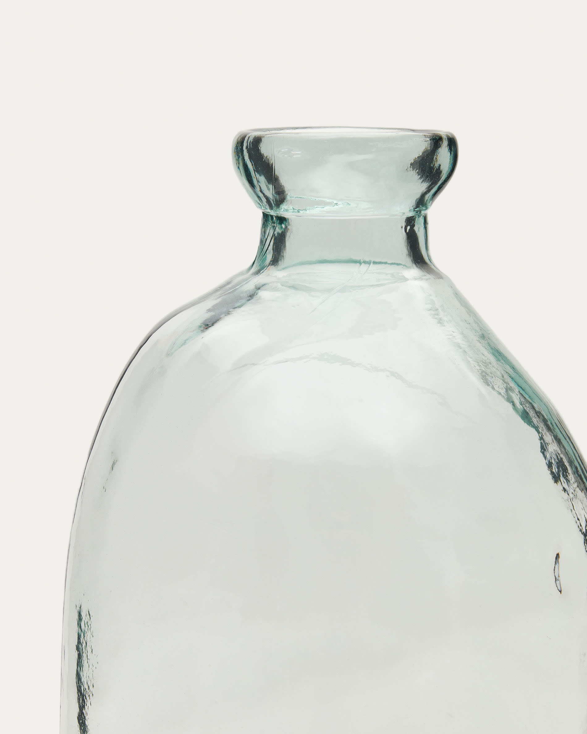 Brenna vase in 100% recycled transparent glass, 73 cm
