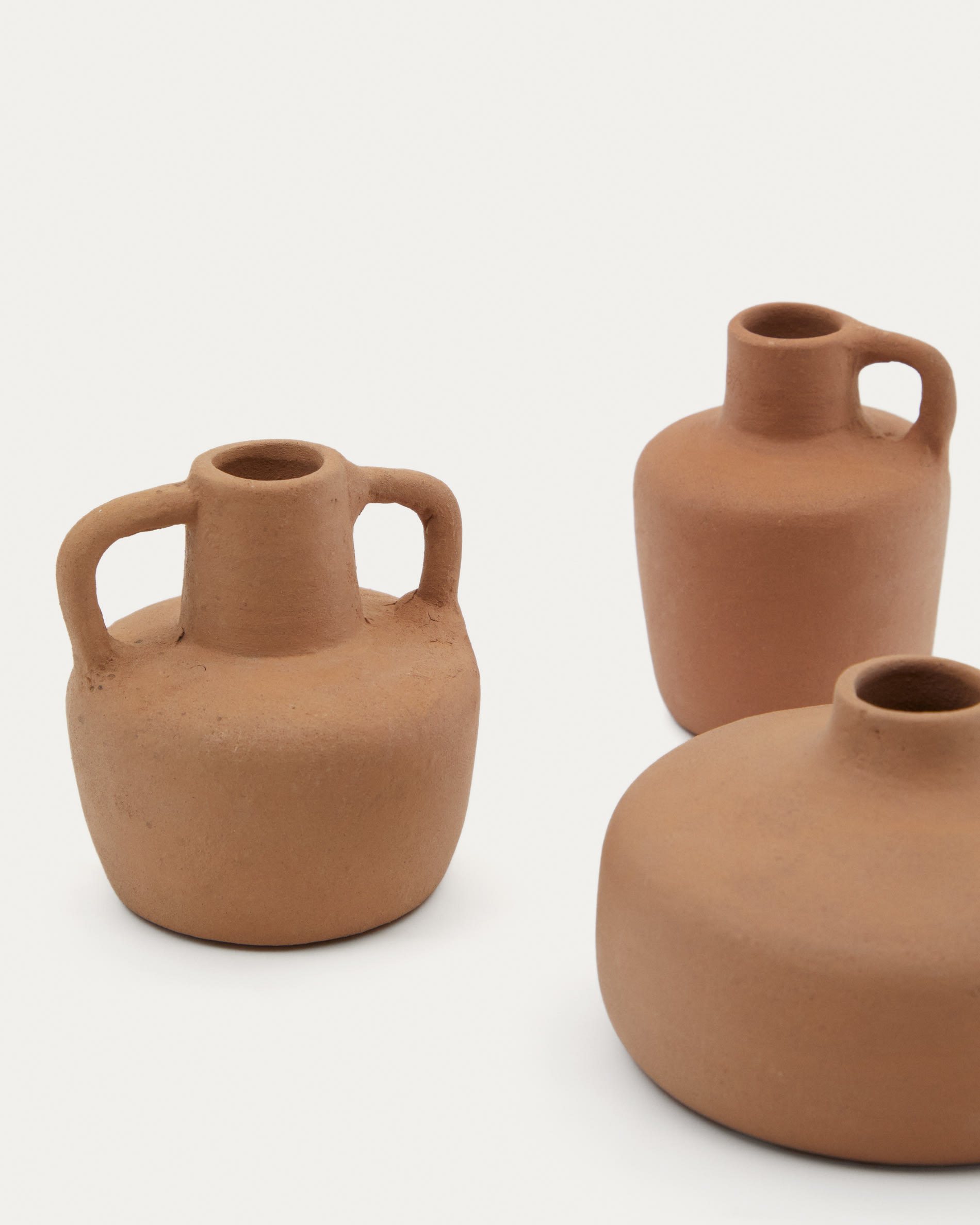 Sofra set of 3 terracotta vases, 6 cm / 7 cm / 10 cm