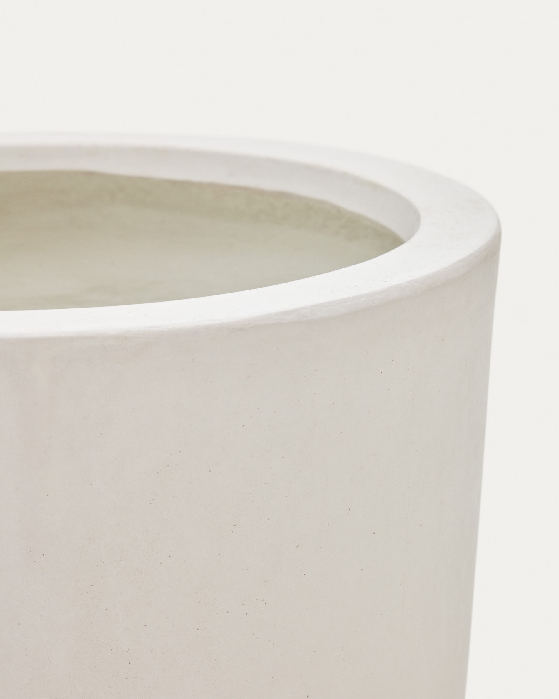 Aiguablava plant pot in white cement, Ø 39 cm