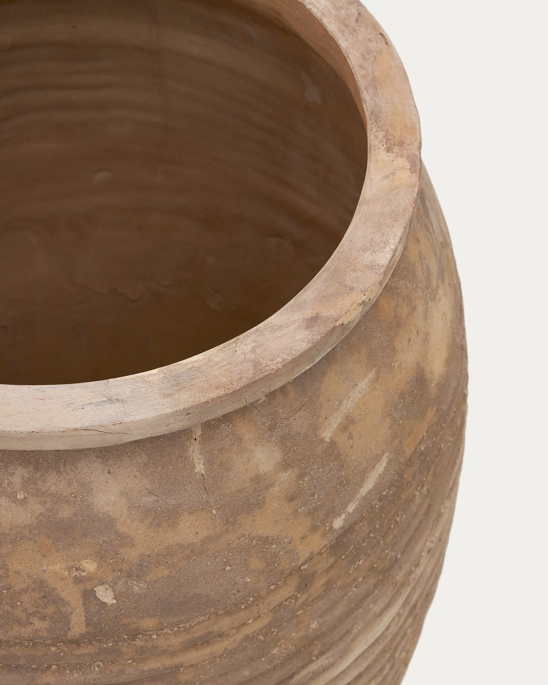 Llonga set of 2 terracotta planters with natural finish Ø 54 / 32 cm