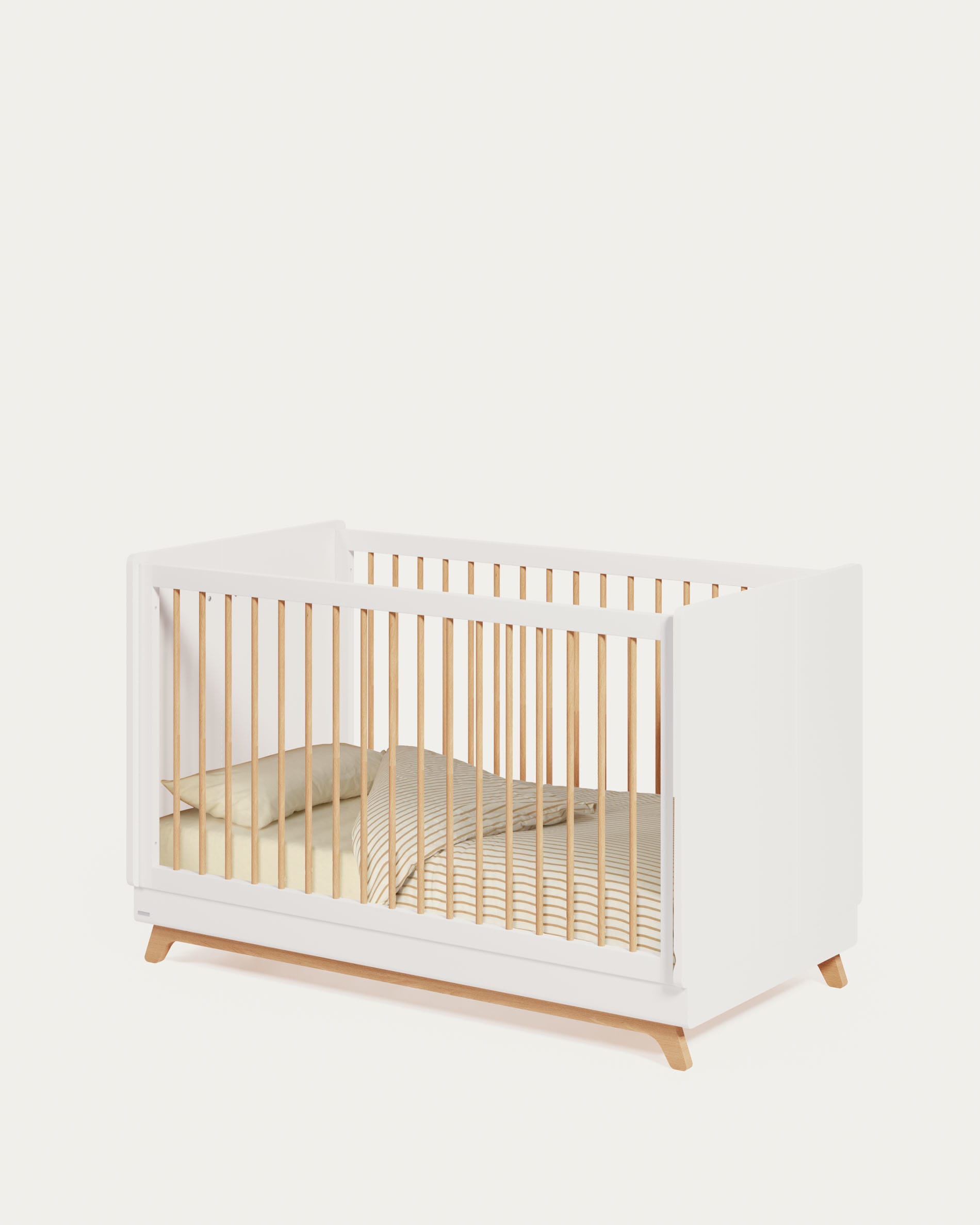 Maralis evolving cot made from solid beech wood with a white finish 70 x 140 cm Kave Home Ireland