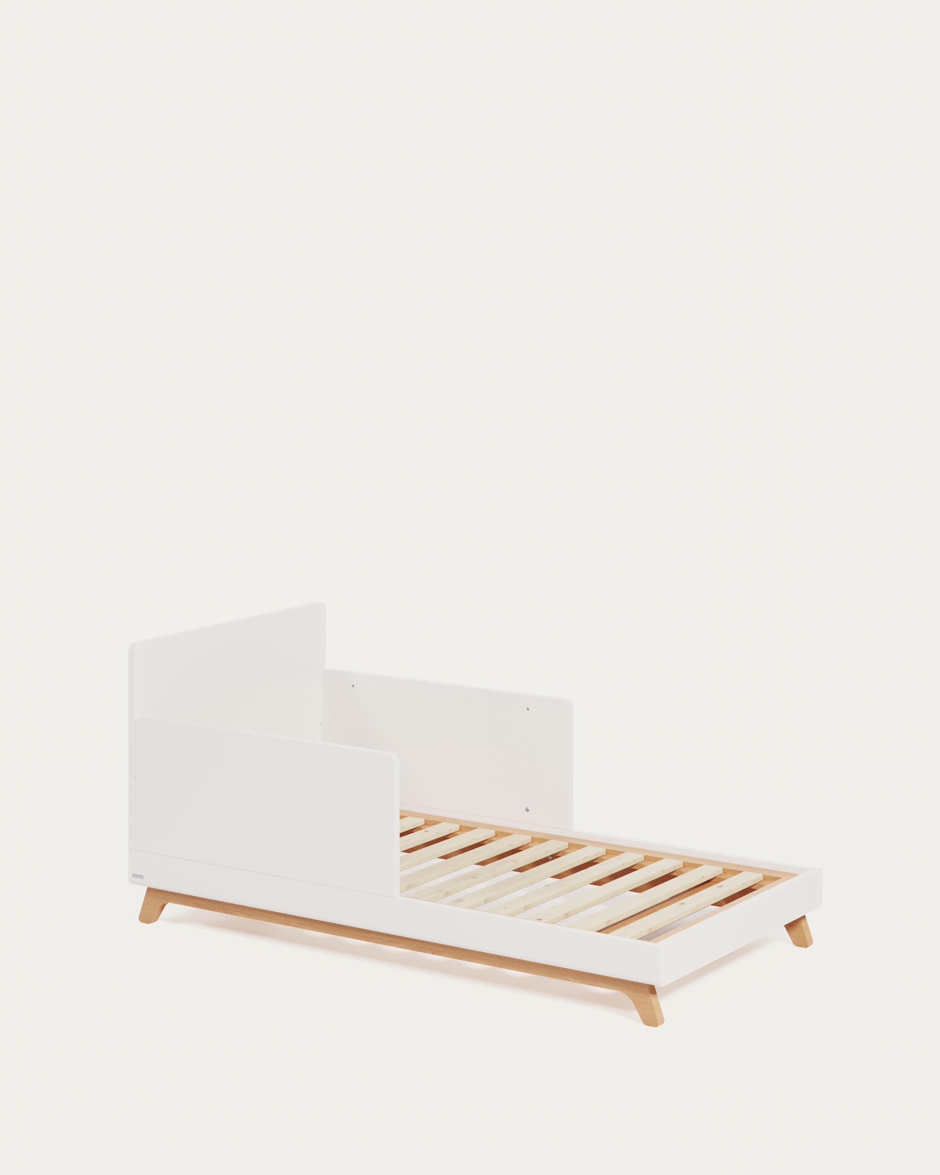 Maralis evolving cot made from solid beech wood with a white finish 70 x 140 cm Kave Home