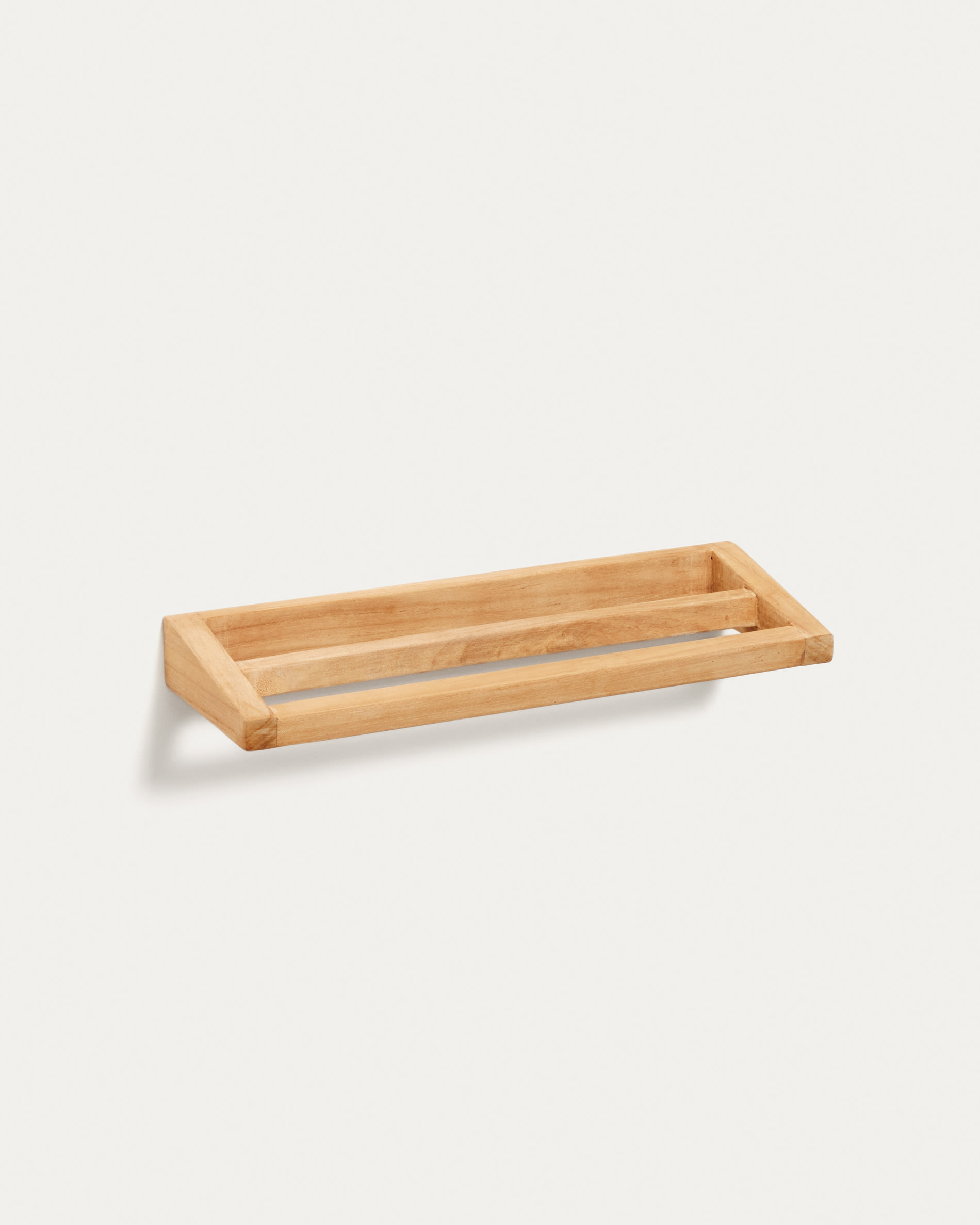 Teak top towel rack