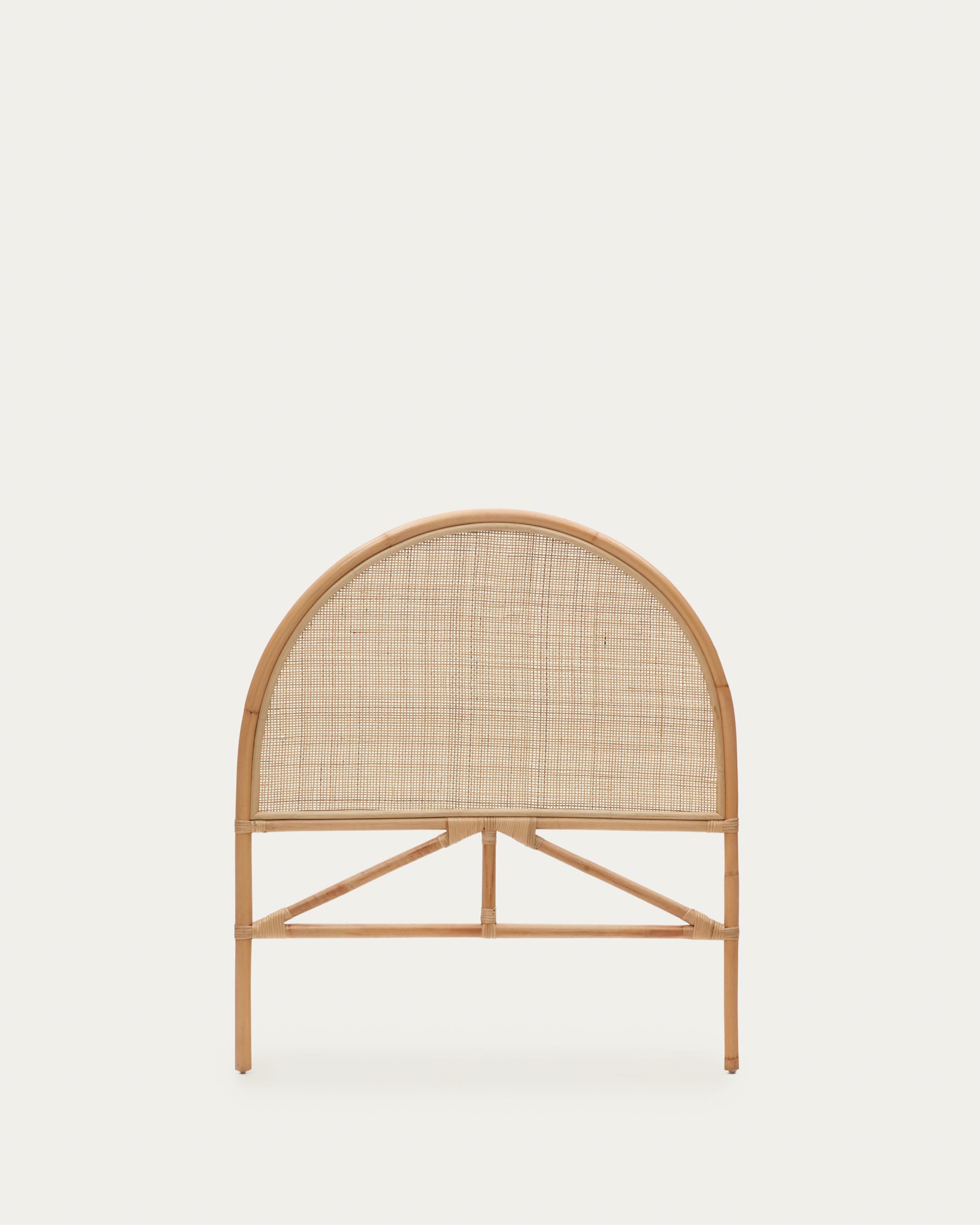Quiterie round rattan headboard with a natural finish 90 cm Kave Home International