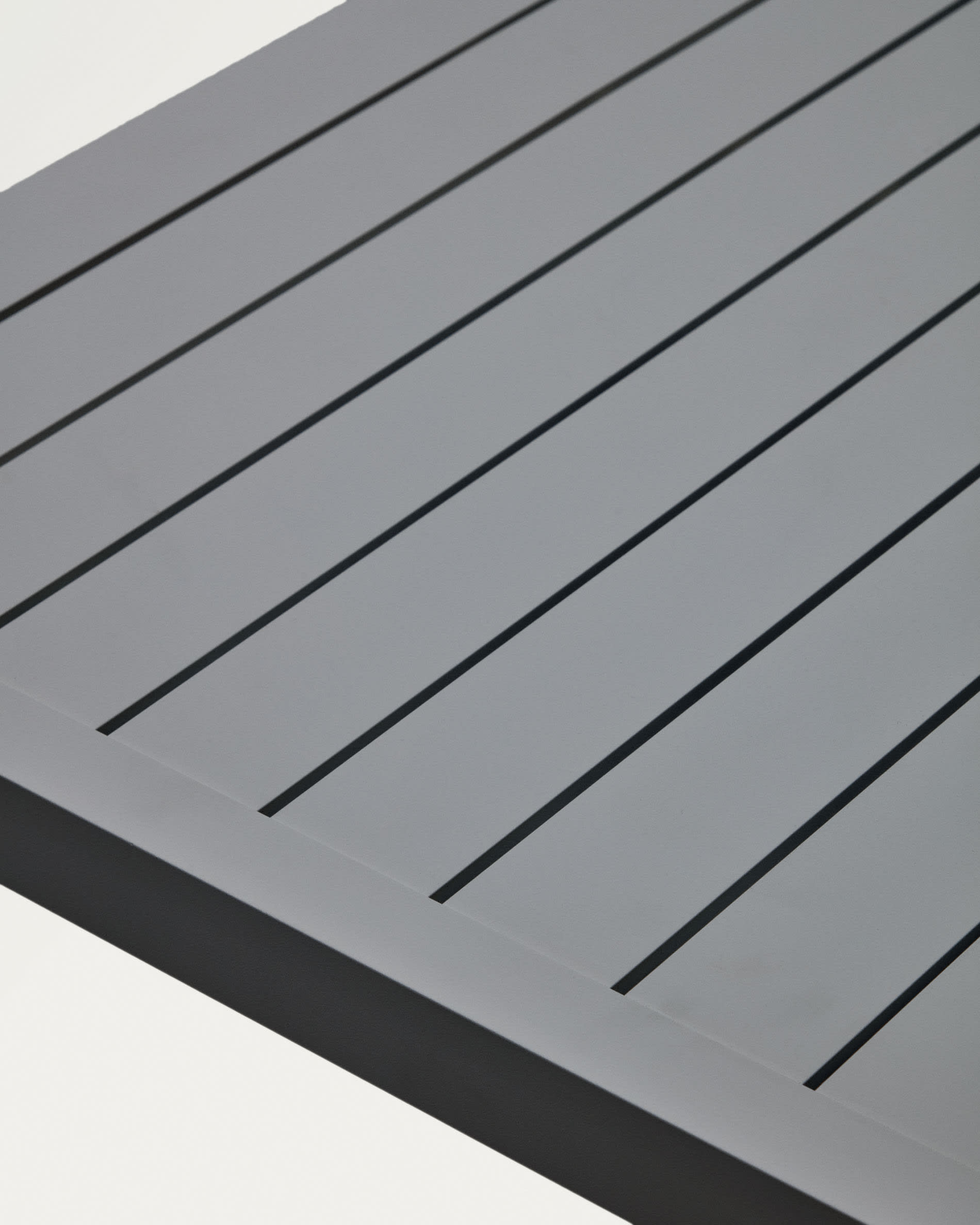 Culip aluminium outdoor table in powder coated grey finish, 180 x 90 cm