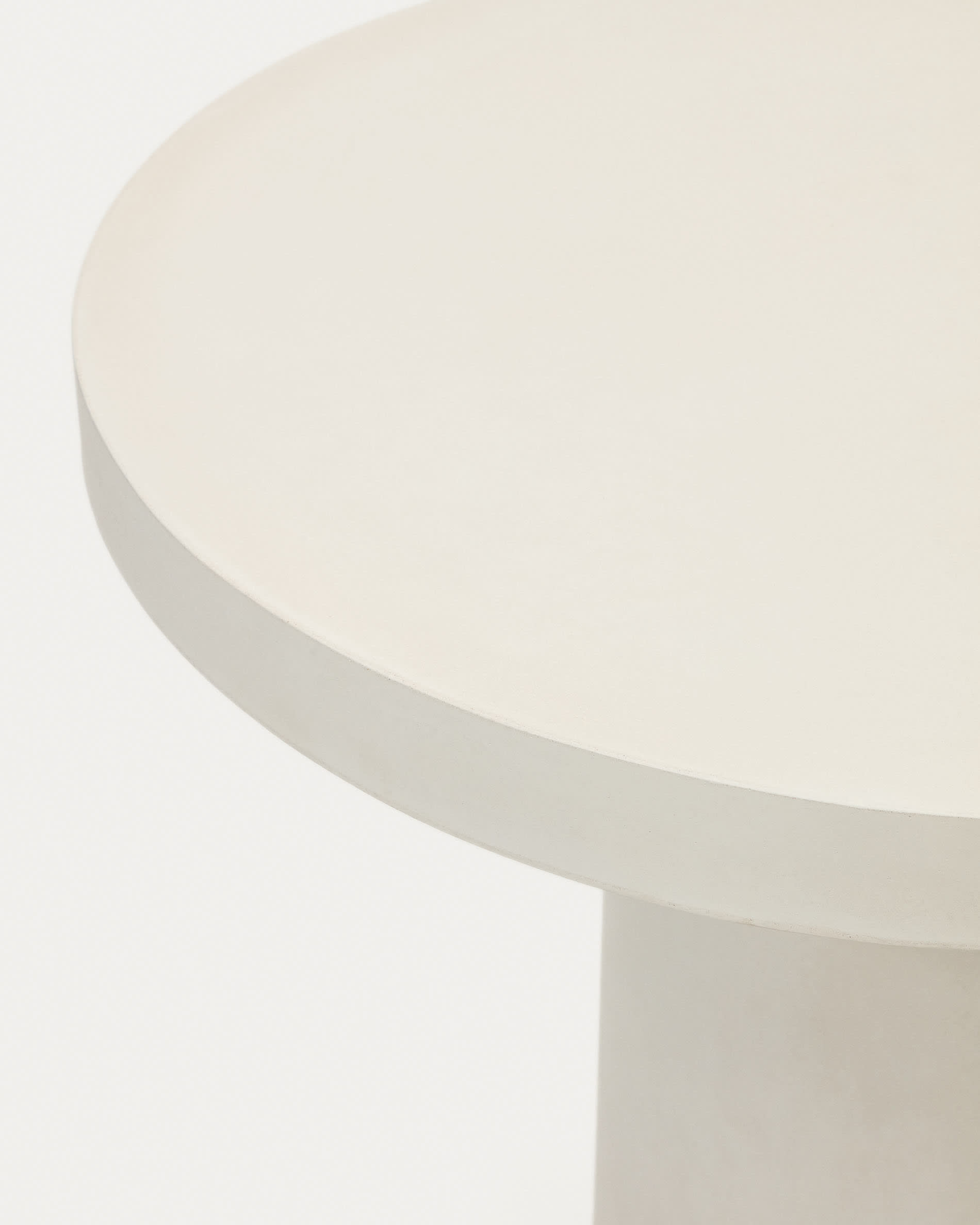 Aiguablava round table in white cement, Ø 90 cm