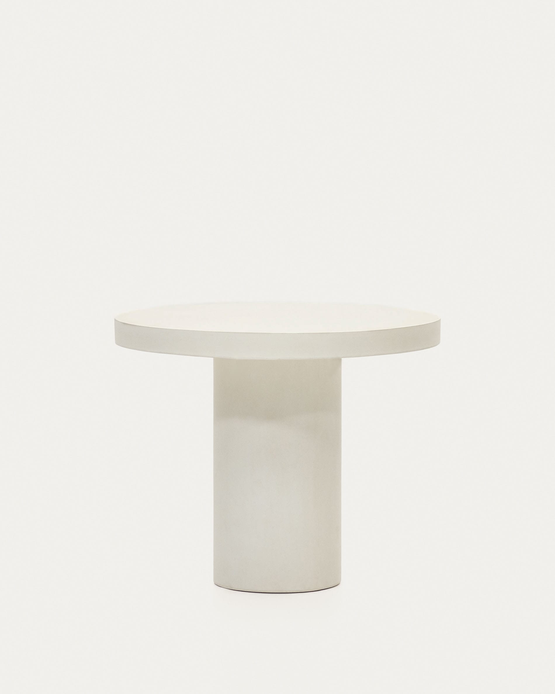 Aiguablava round table in white cement, Ø 90 cm