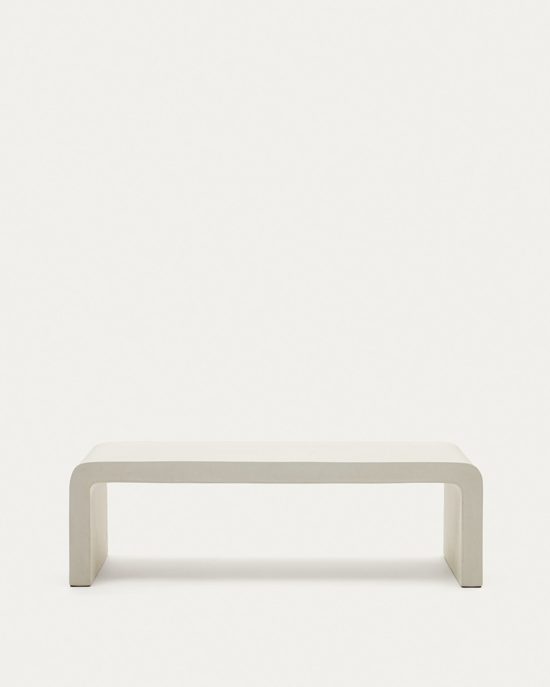 Aiguablava coffee table in white cement 135 x 65 cm Kave Home Great Britain