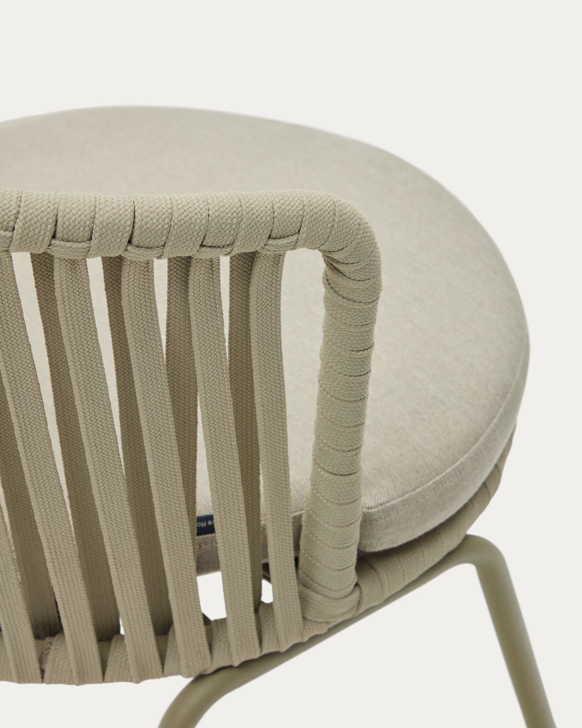 Saconca outdoor chair made with cord and green galvanised steel