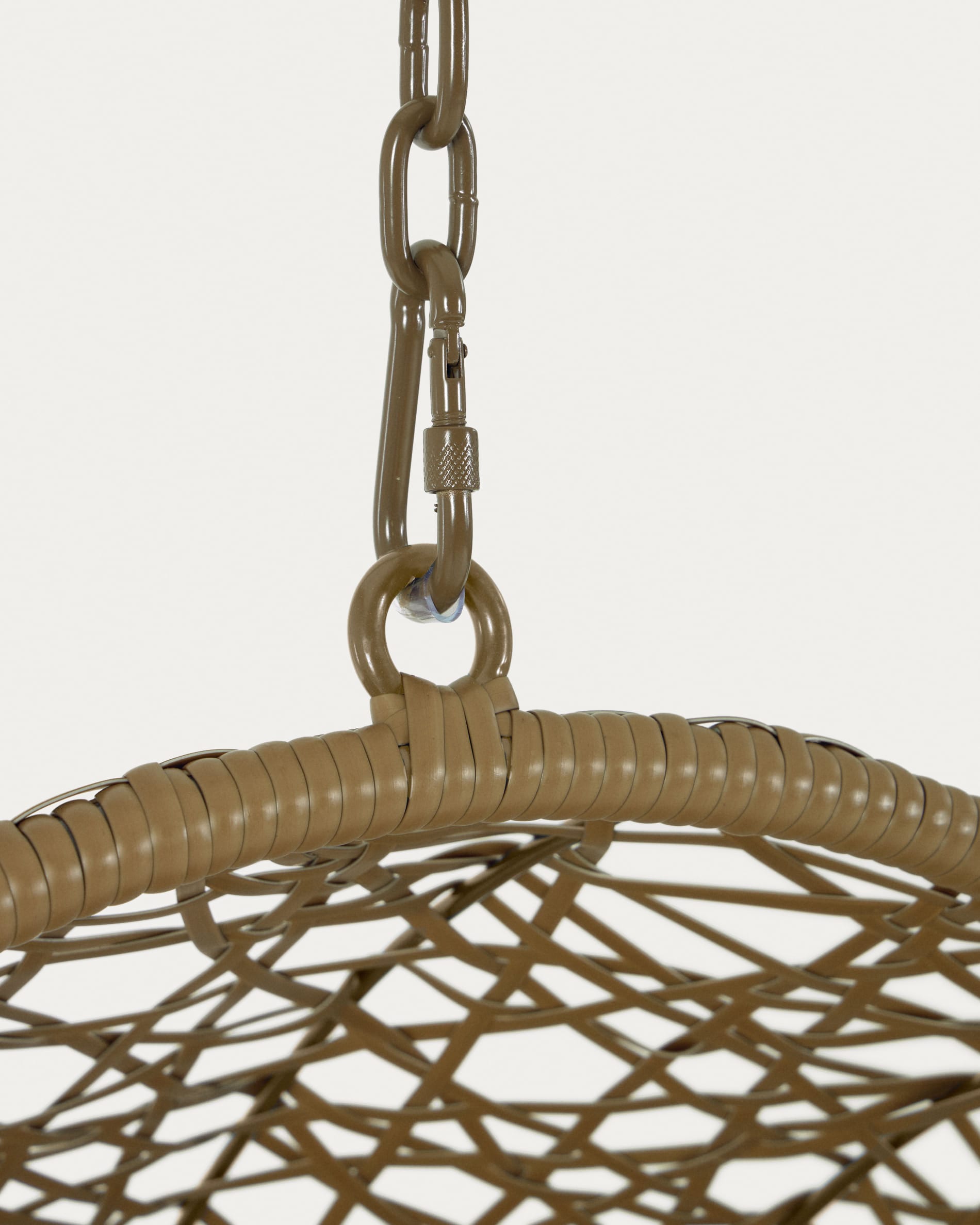 Hanging armchair with dark grey Florina brown feet