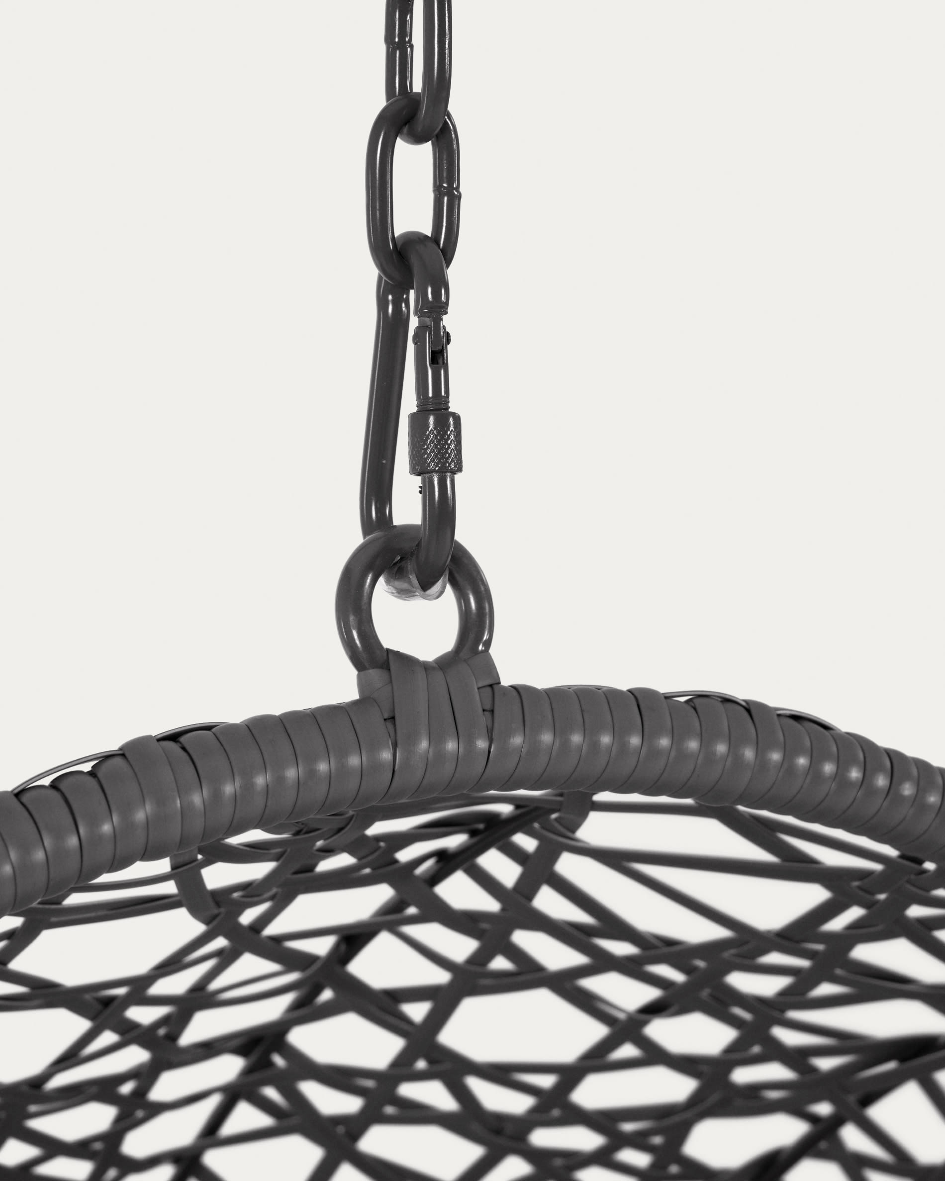 Pendant armchair with light grey Florina dark grey base