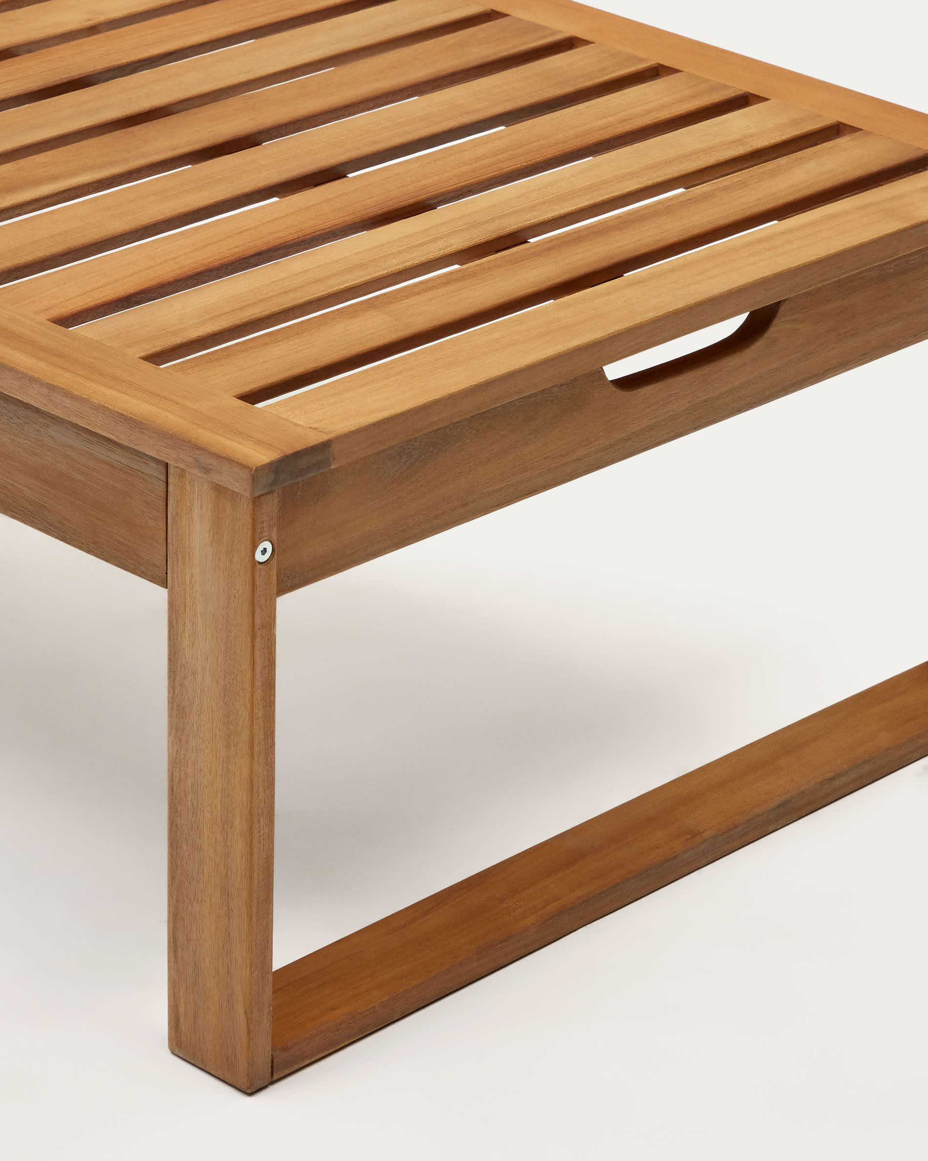 Sulamita outdoor sun lounger made from solid acacia wood FSC 100%