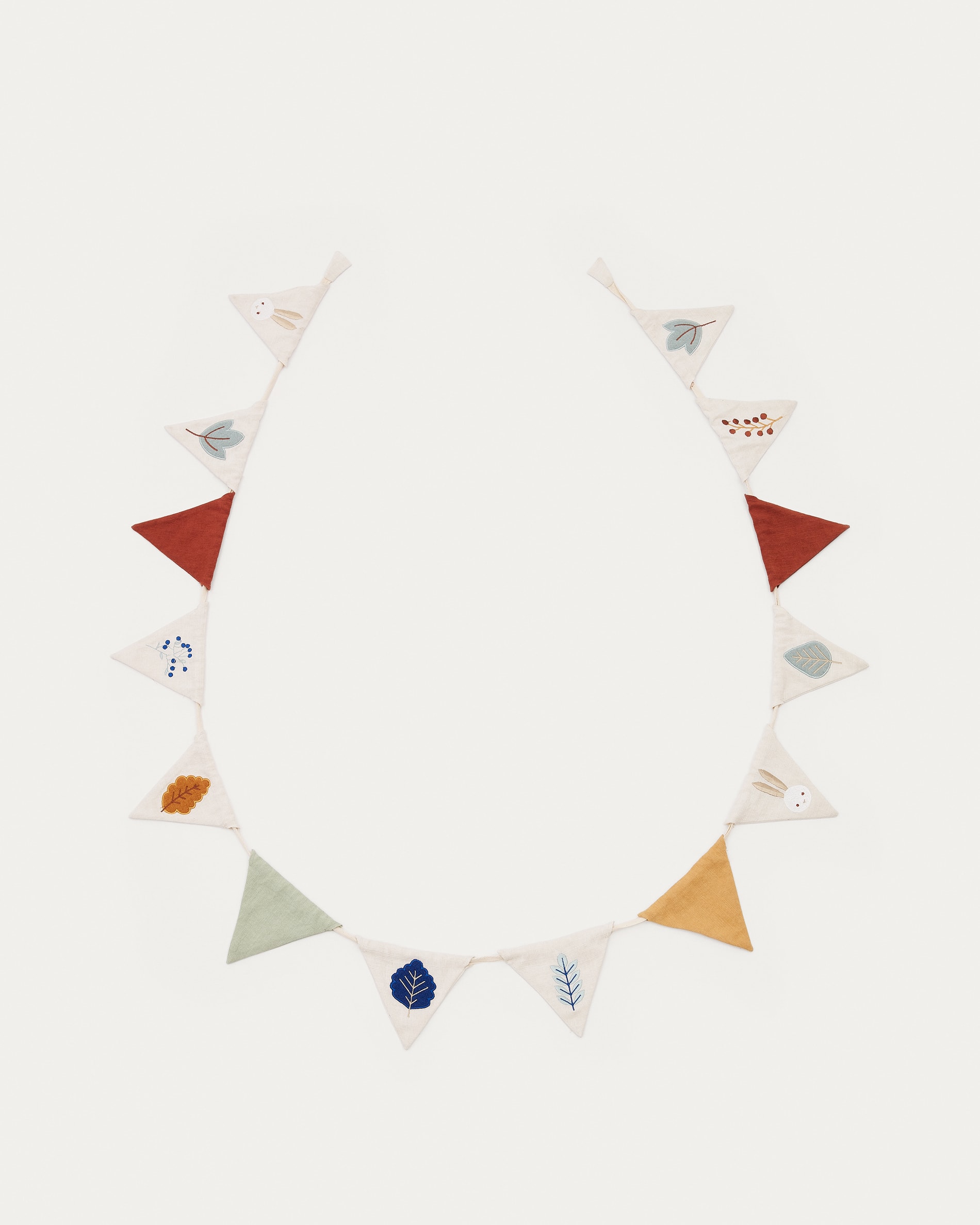 Guirnalda De Banderines De Muselina Para Habitación Infantil - 2.6m, 10 Banderines - Azul Cielo