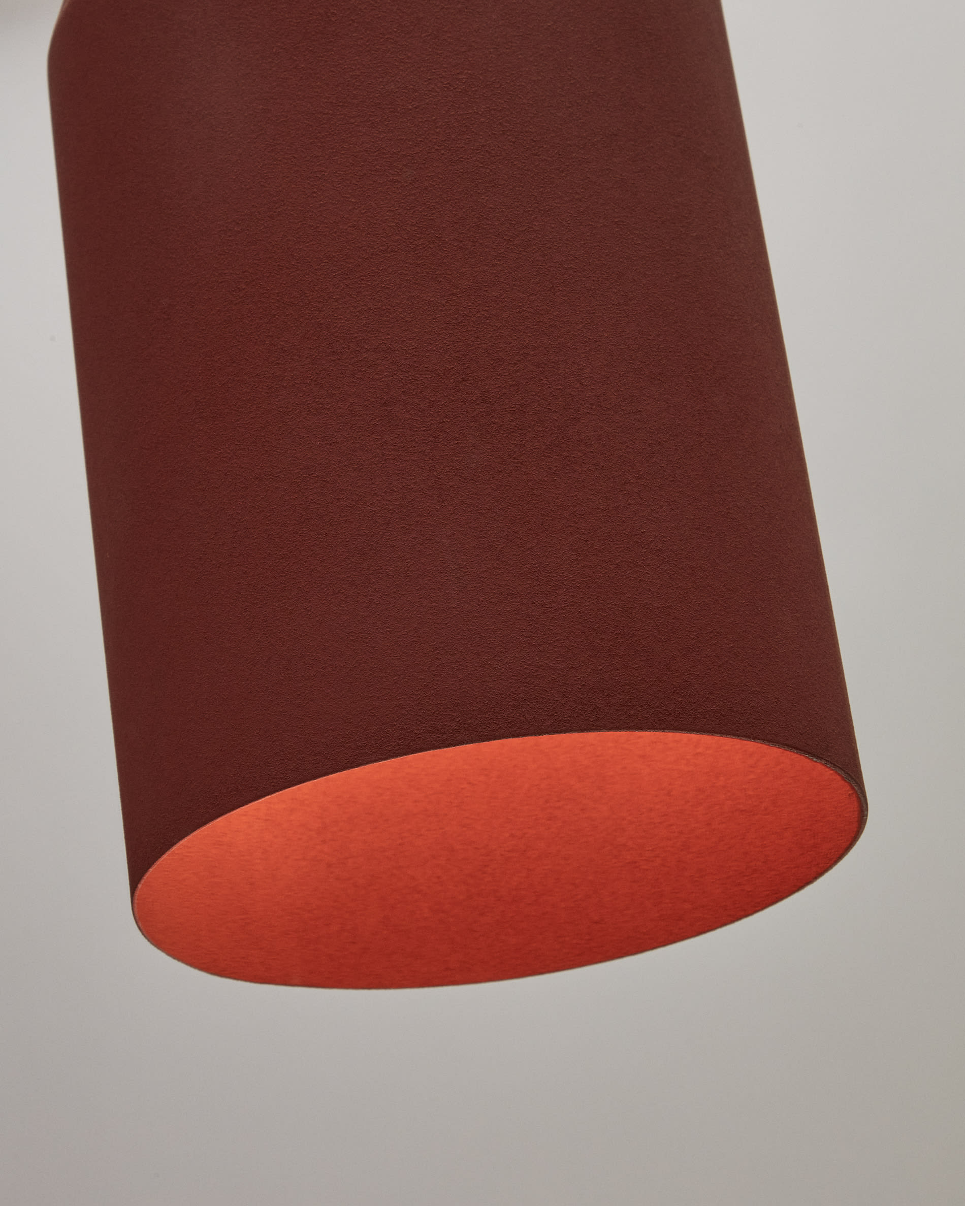 Peralta ceiling lamp in metal with a terractotta painted finish, Ø 15 cm