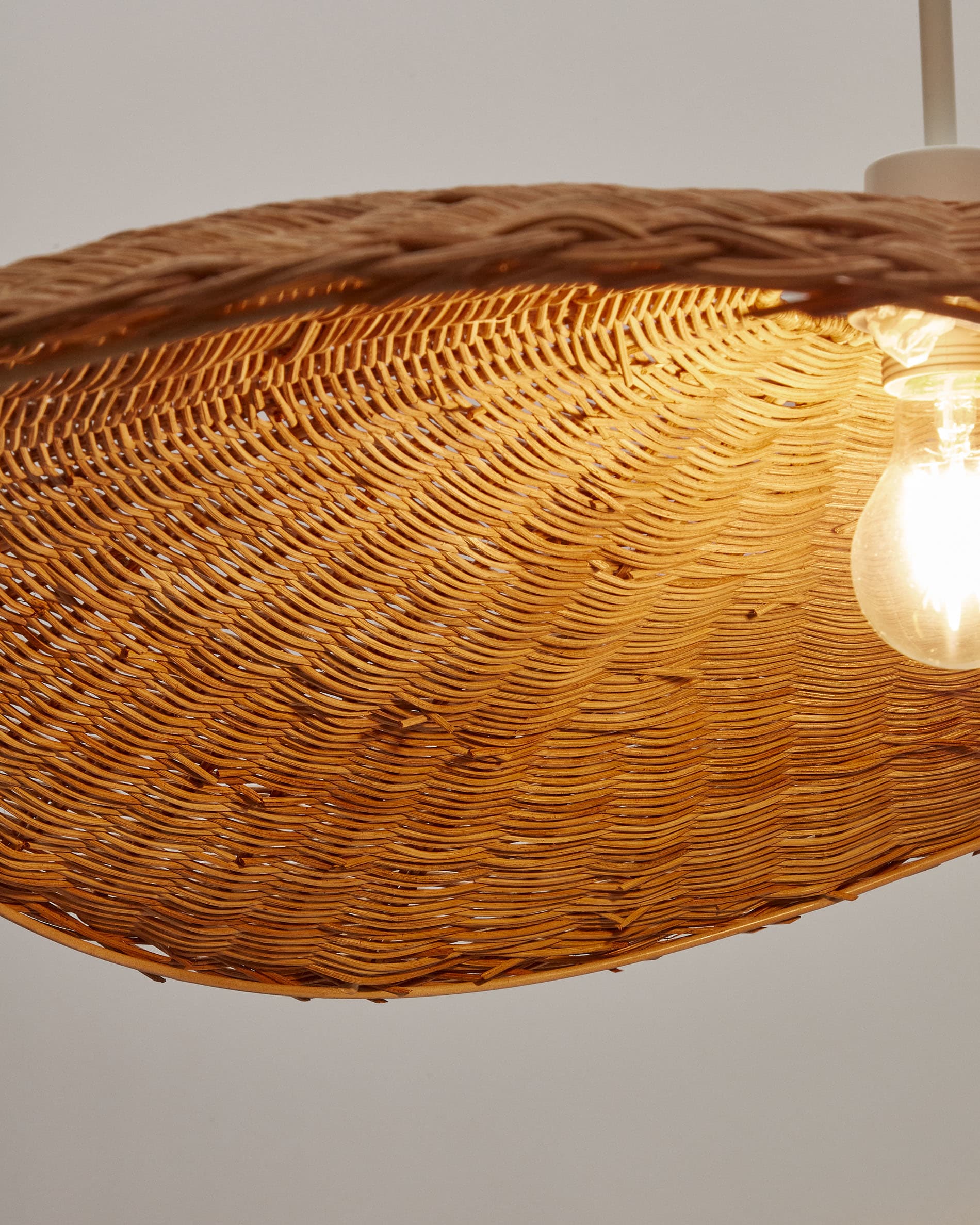 Bisbal ceiling lamp shade with a natural finish, Ø 80 cm