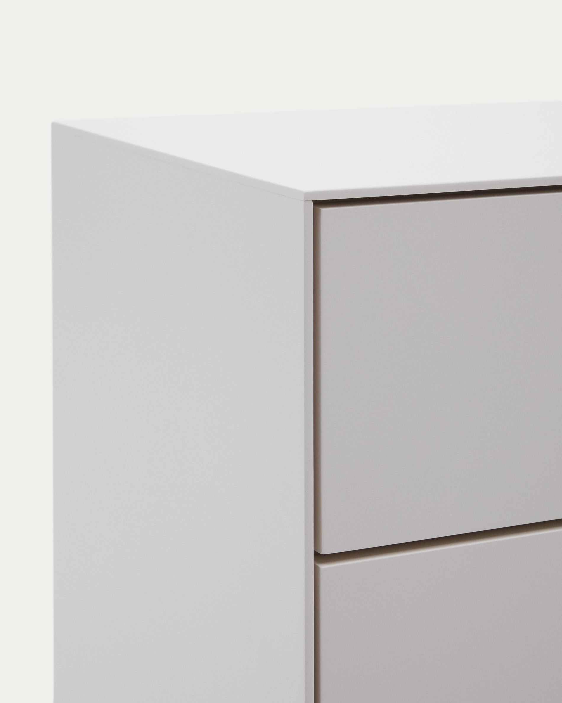Vedrana 5-drawer chest of drawers white lacquered MDF 60 x 114 cm
