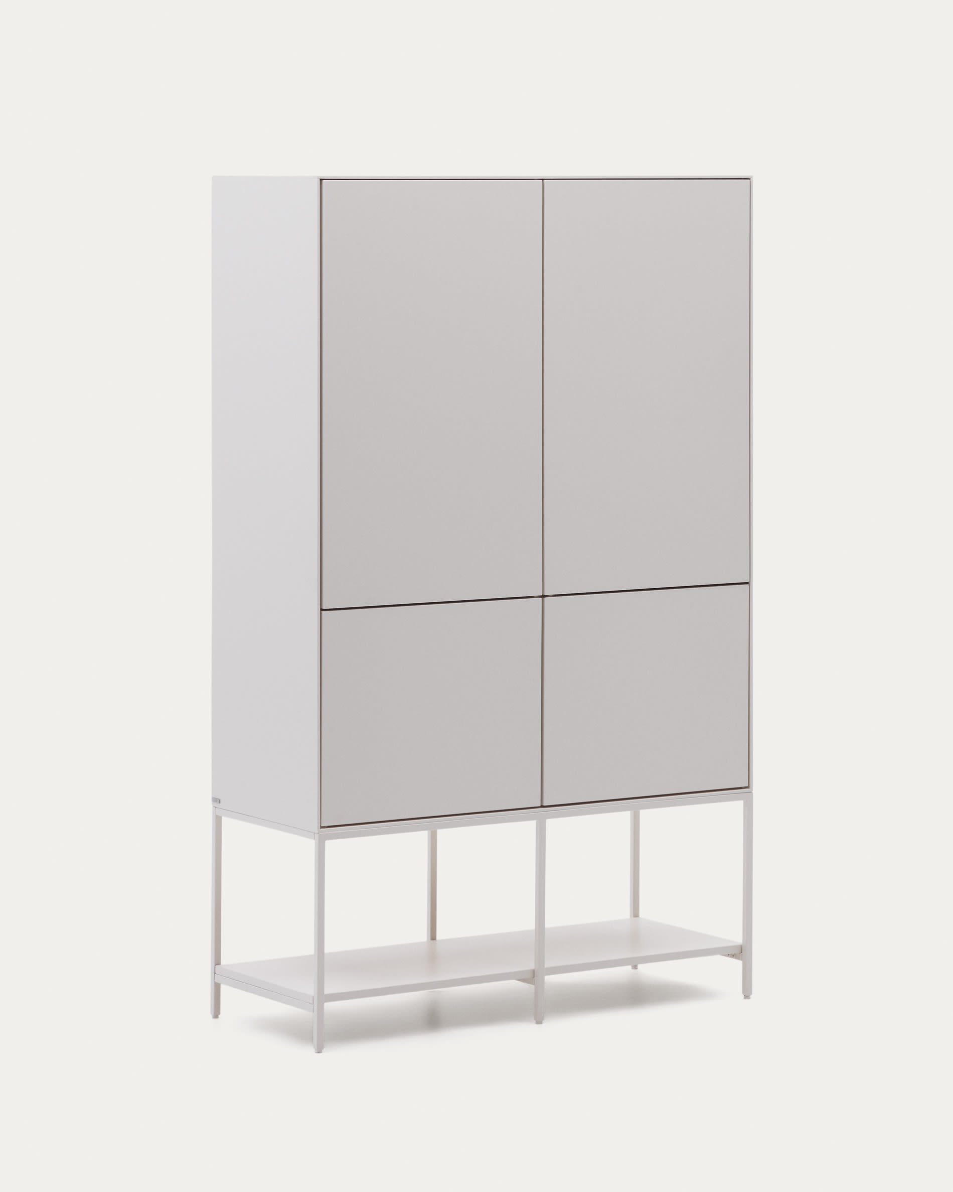 Vedrana 4-door tall sideboard white lacquered MDF 97.5 x 160 cm
