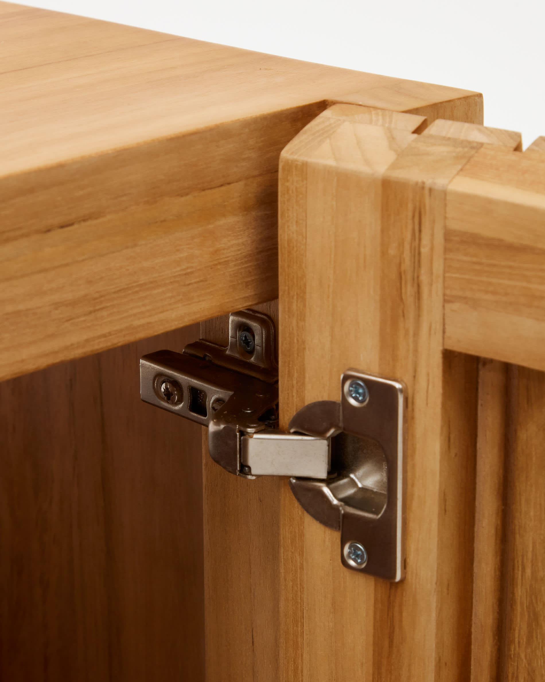 Kuveni bathroom furniture in solid teak wood with a natural finish, 140 x 50 cm