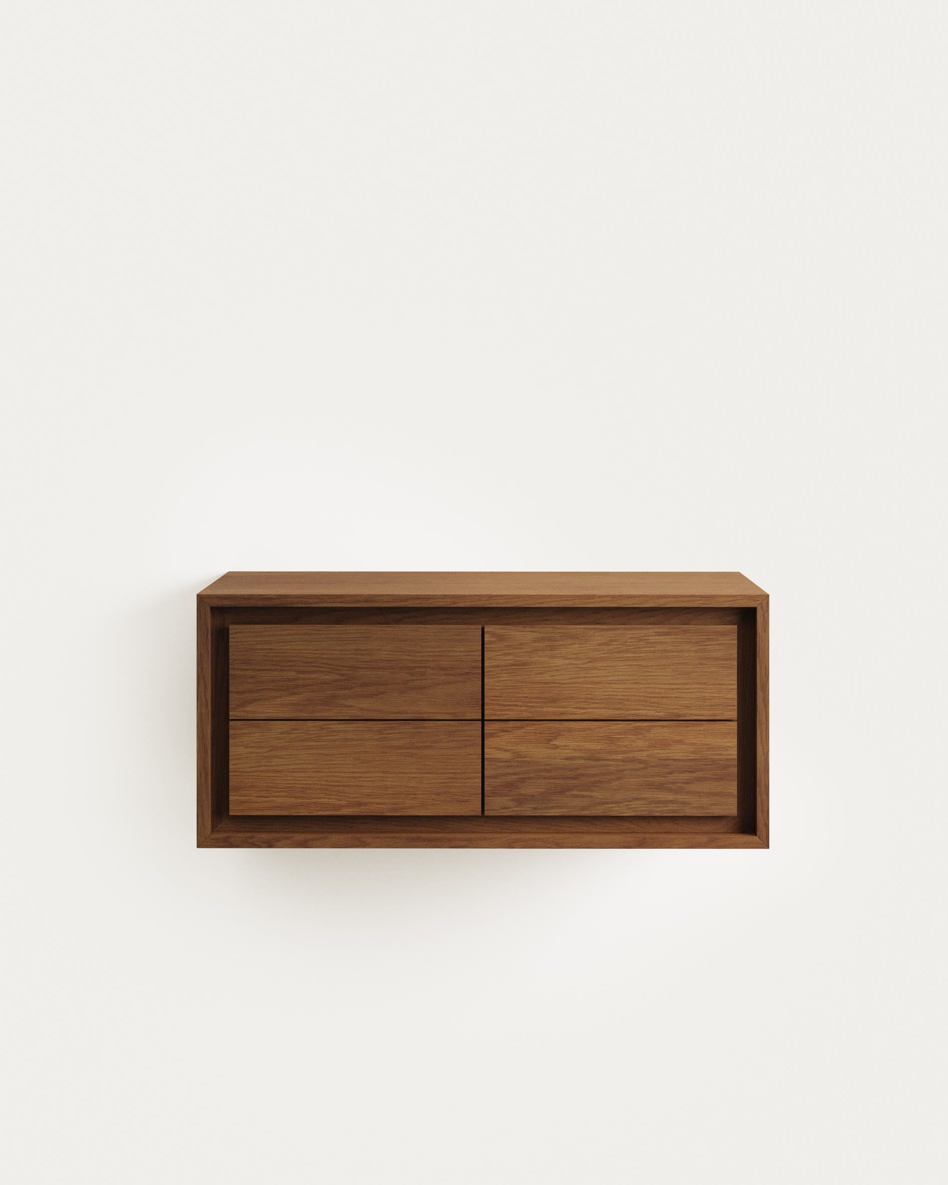Kenta bathroom furniture in solid teak wood with a walnut finish, 90 x 45 cm