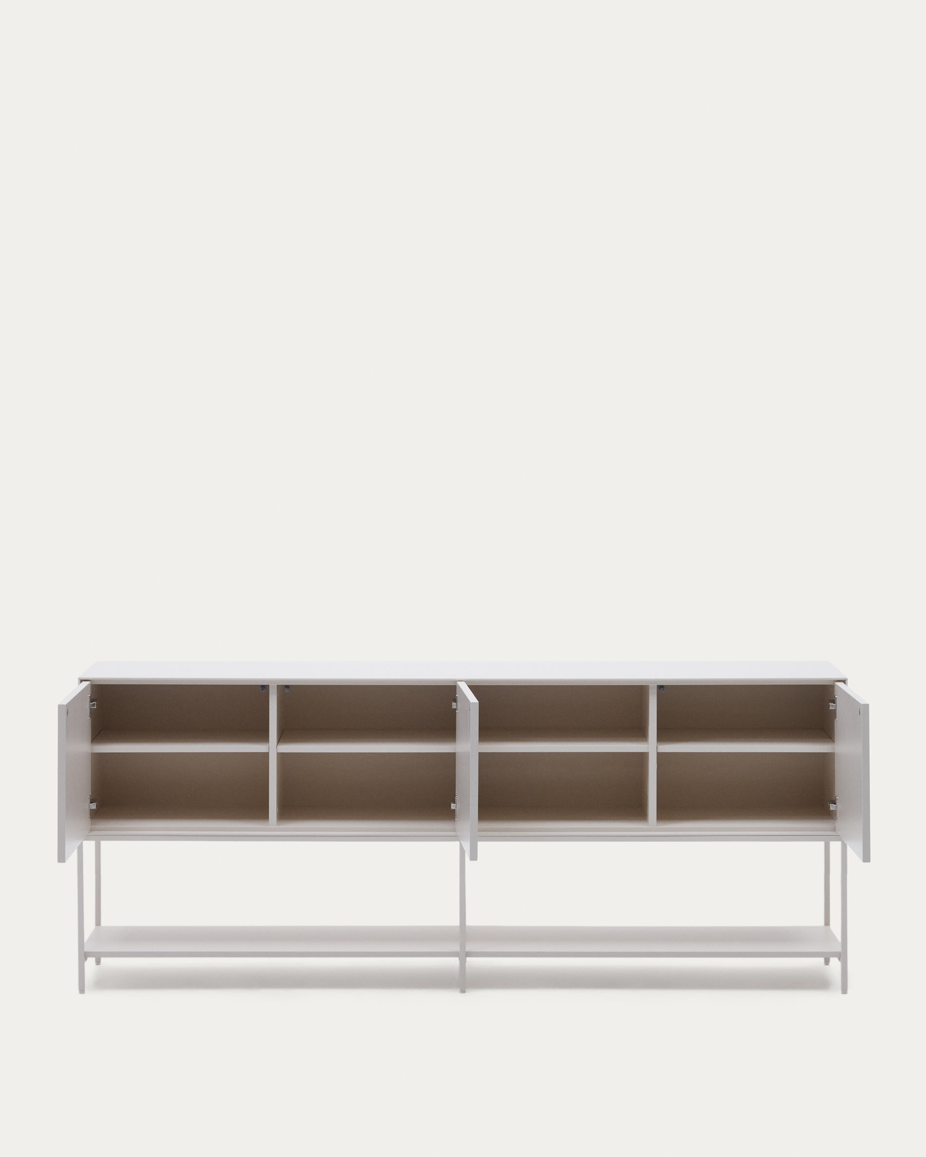 Vedrana 3-door sideboard white lacquered MDF 195 x 80 cm