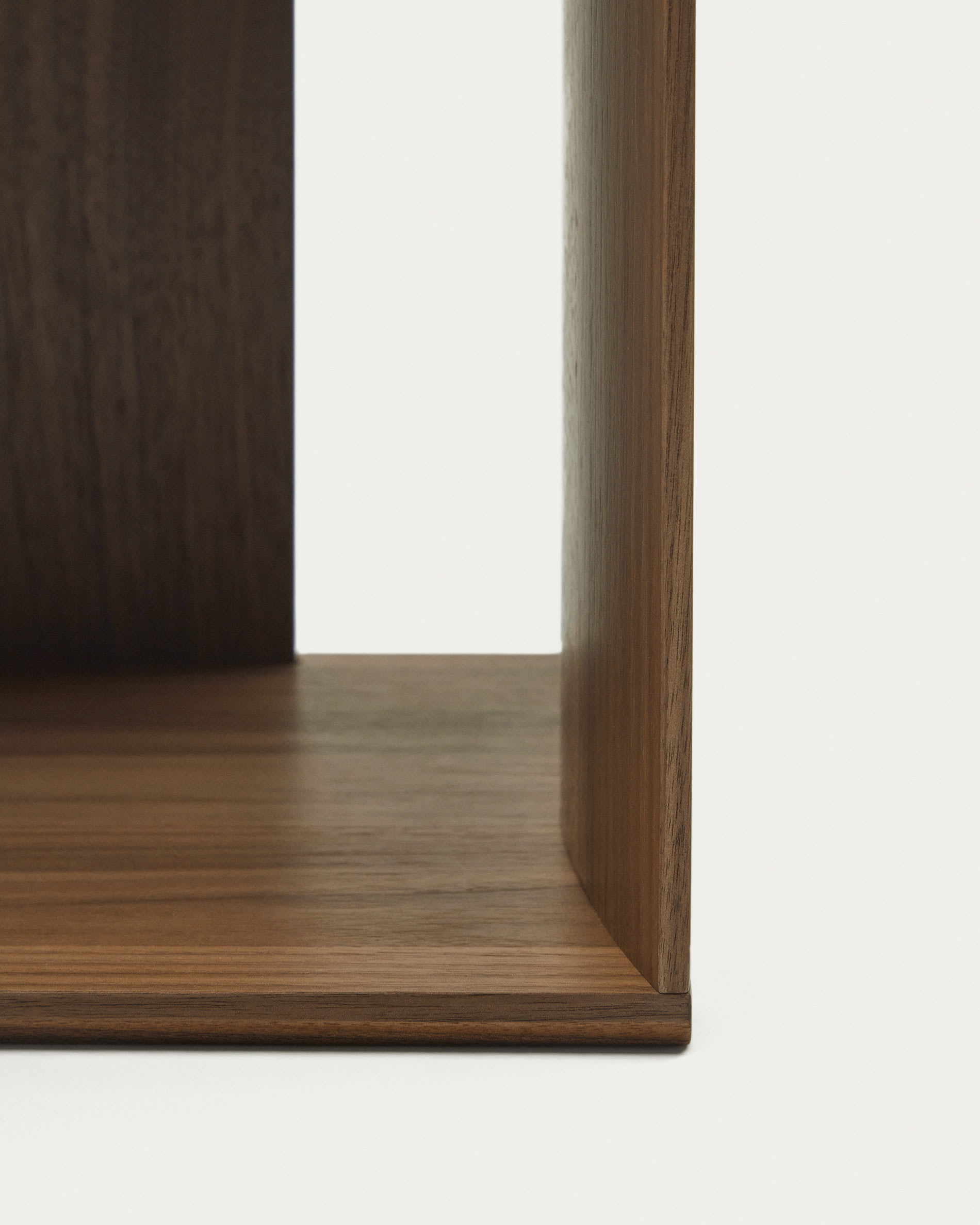 Litto small shelf module in walnut veneer, 34 x 38 cm