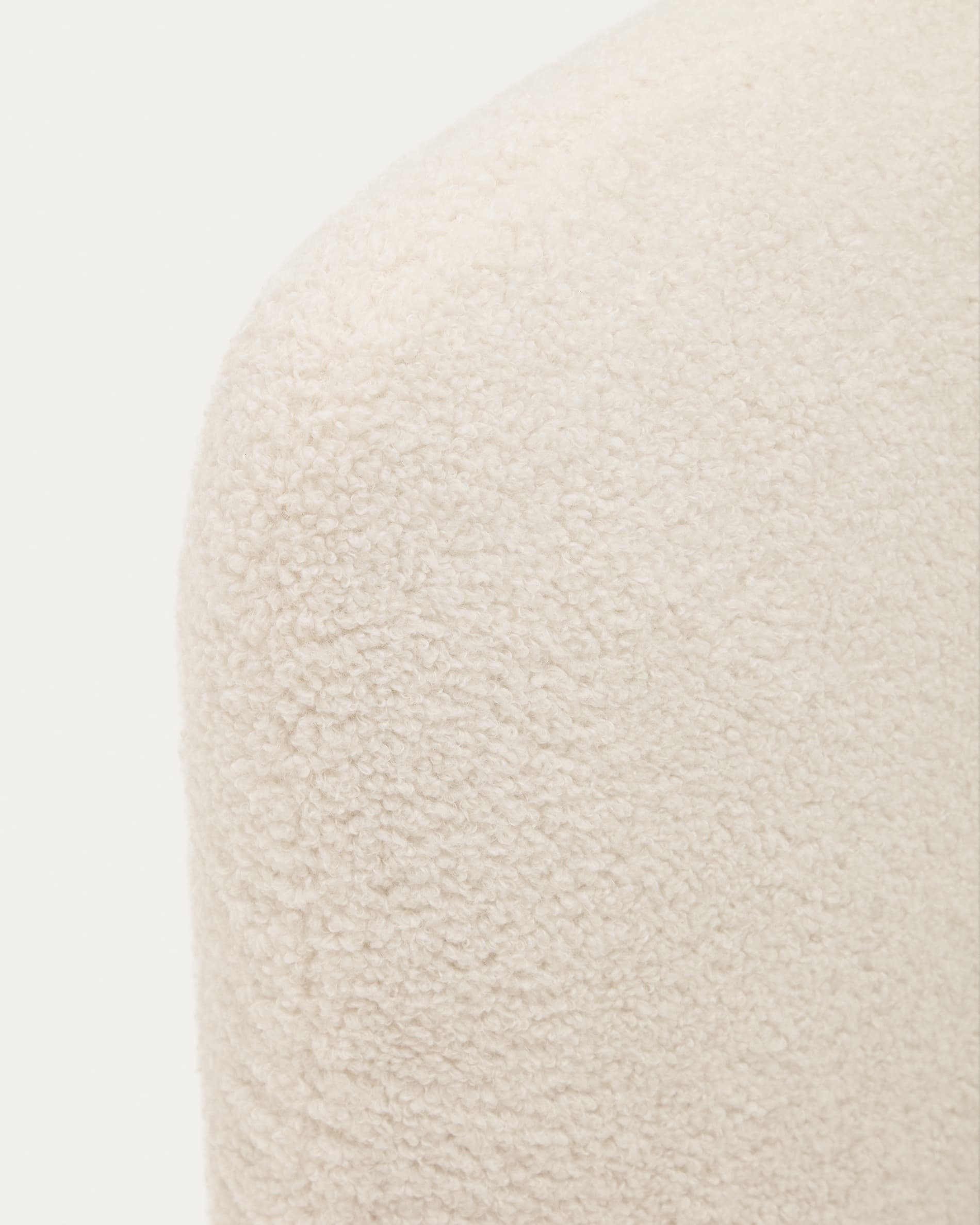 Martina bed with ecru bouclé removable cover for 160 x 200 cm mattress FSC Mix Credit