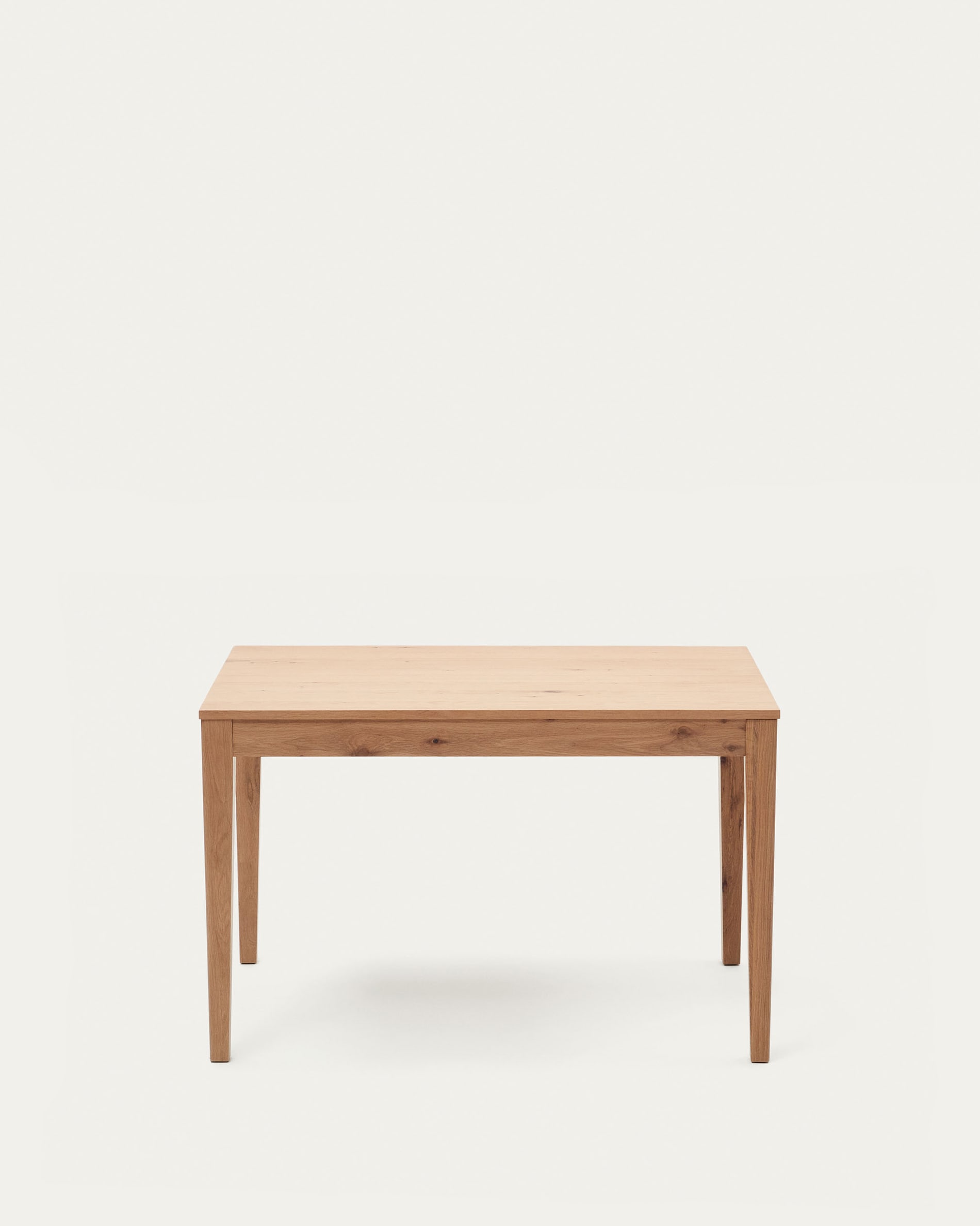 Yain extendable table with oak veneer and solid oak, 120 (180) x 80 cm
