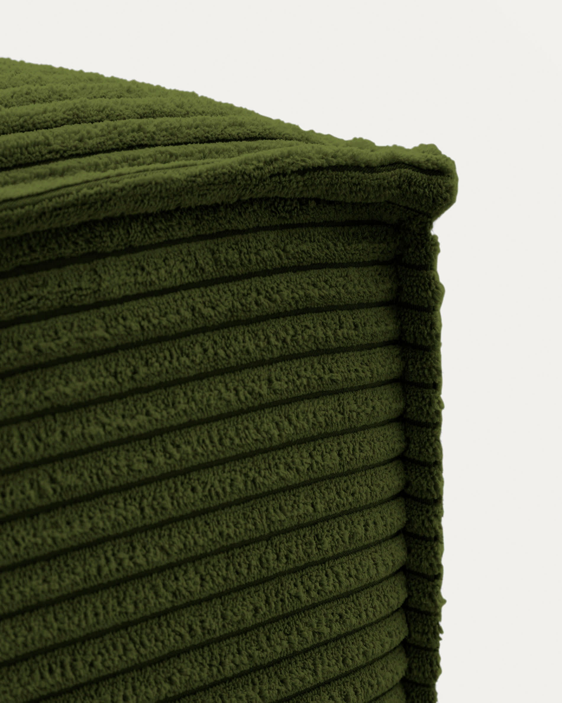 Blok footrest in green thick corduroy 90 x 74cm FSC Mix Credit