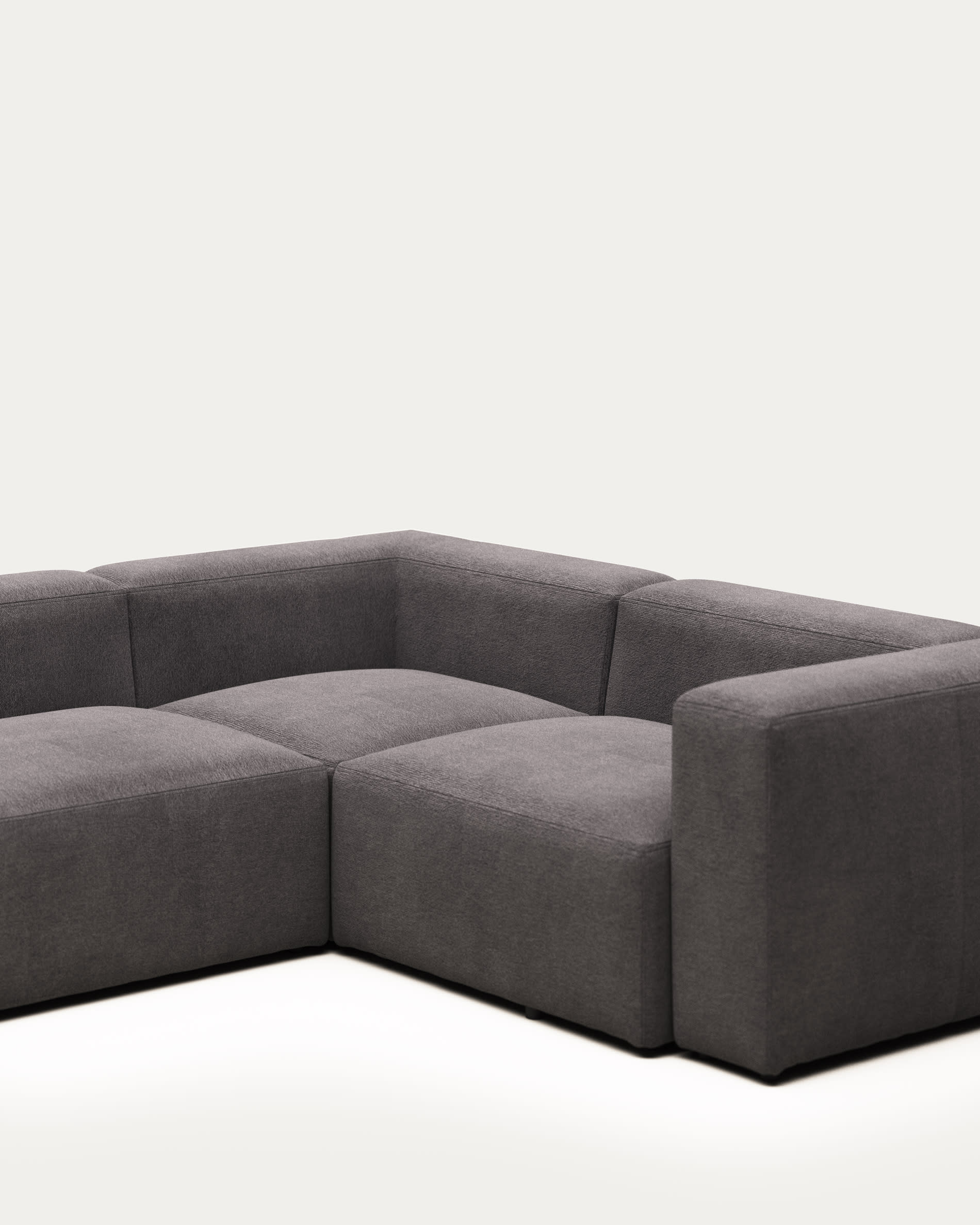 Blok 4 seater corner sofa in grey, 320 x 230 cm / 230 x 320 cm FR