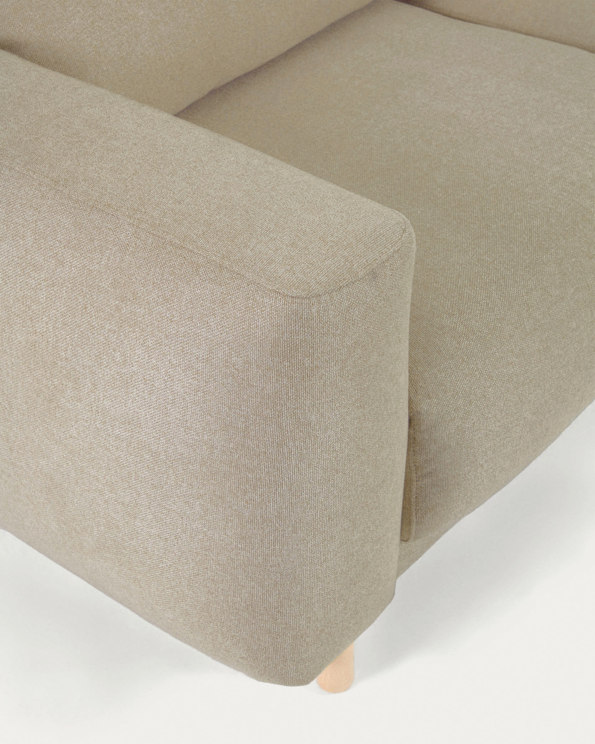 Singa 3 seater sofa with reclining headrest and extendable seat in beige 215 cm FSC Mix Credit