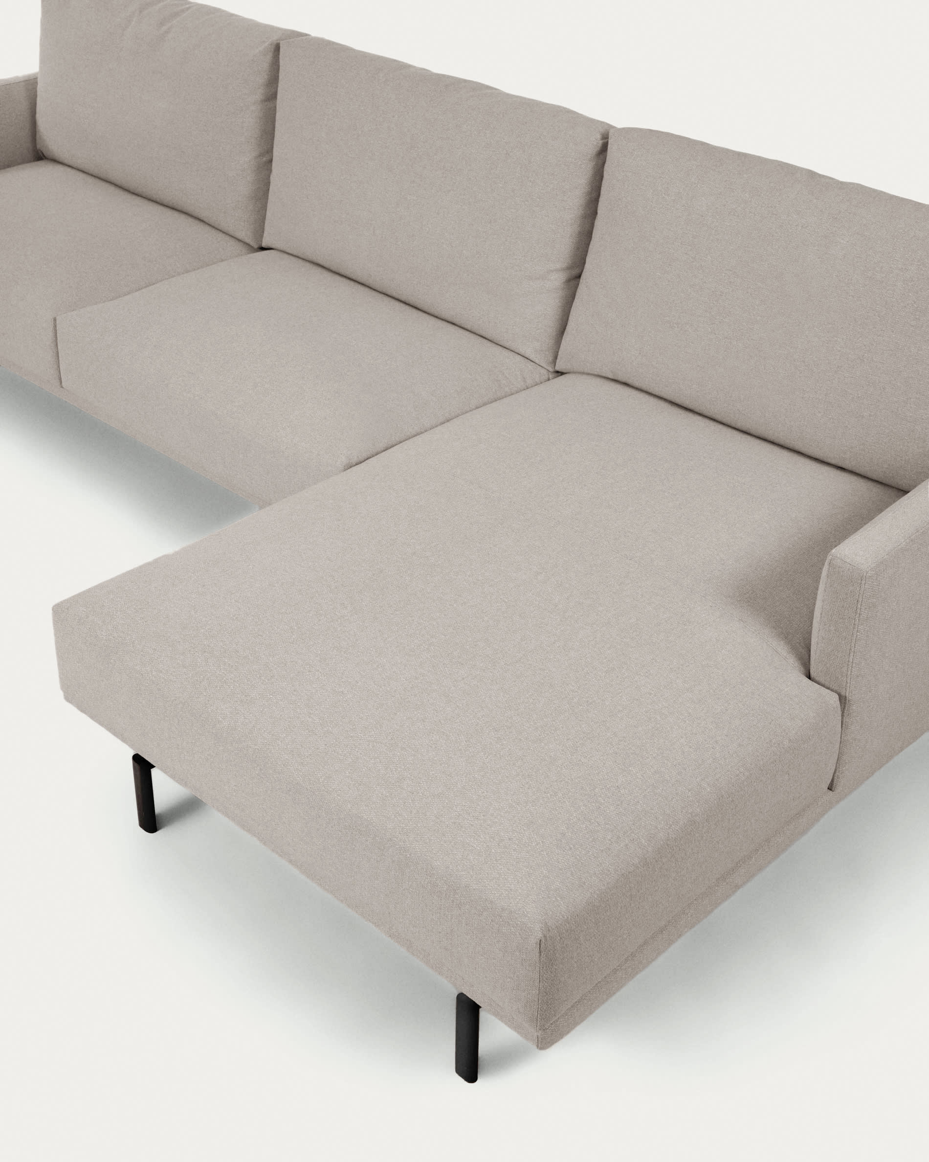 Galene 3 seater sofa with right-hand chaise longue in beige, 254 cm FSC Mix Credit