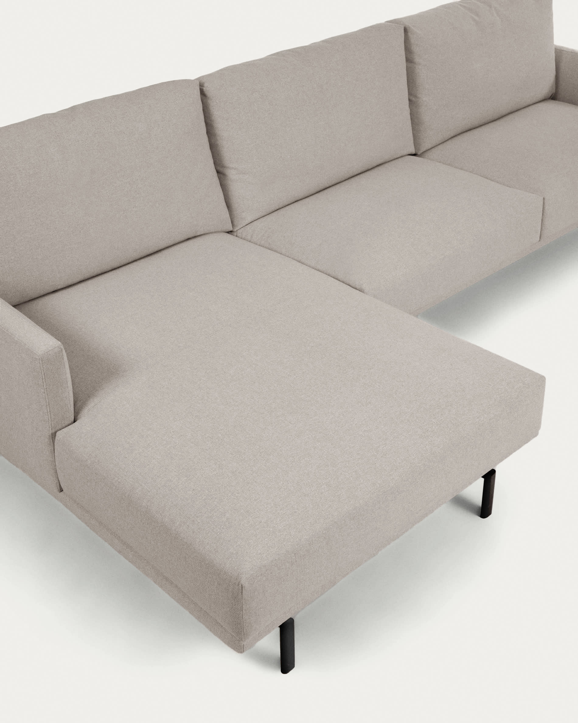 Galene 3 seater sofa with left-hand chaise longue in beige, 254 cm FSC Mix Credit